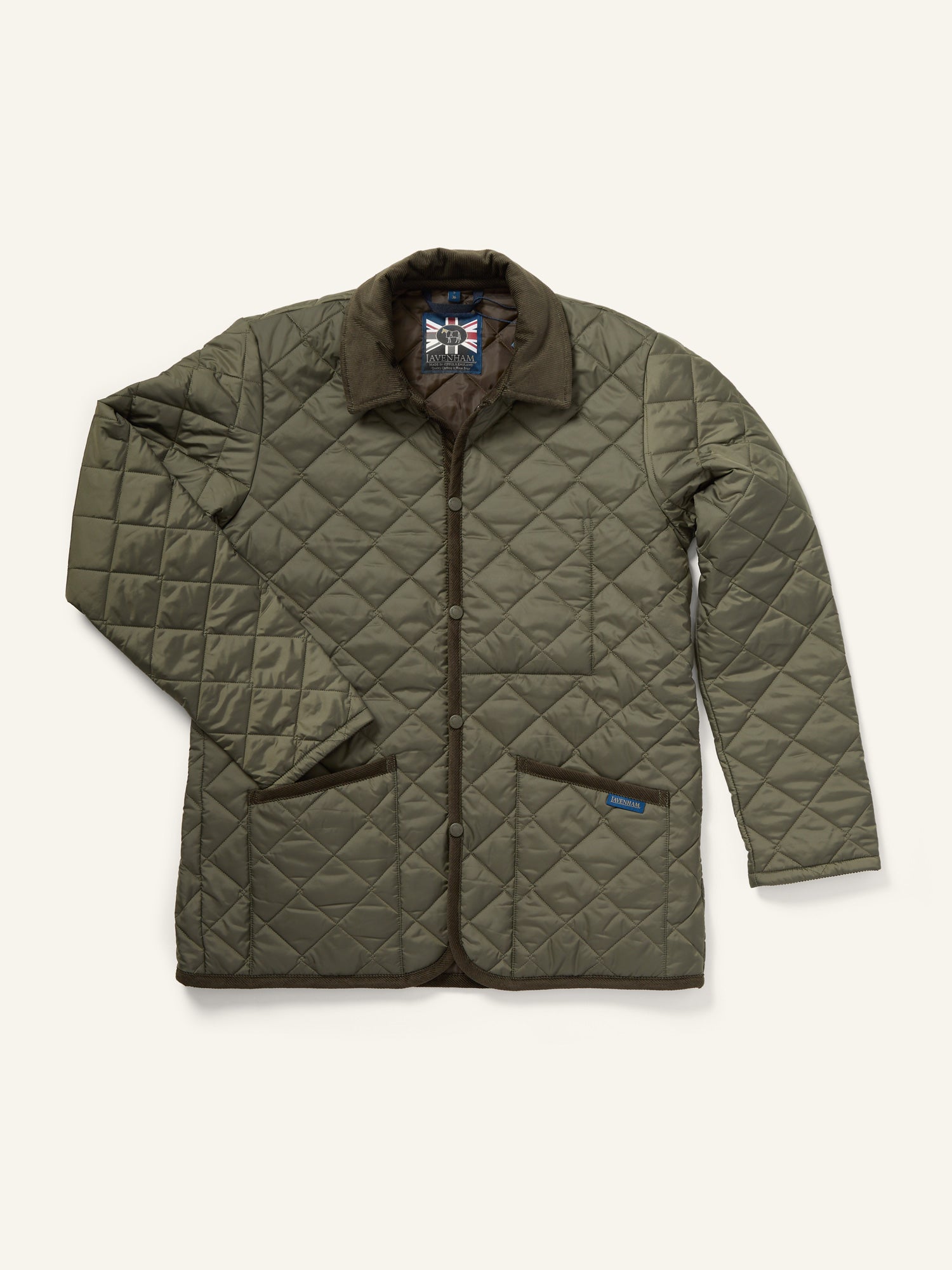 Denham Quilted Jacket Olive Green