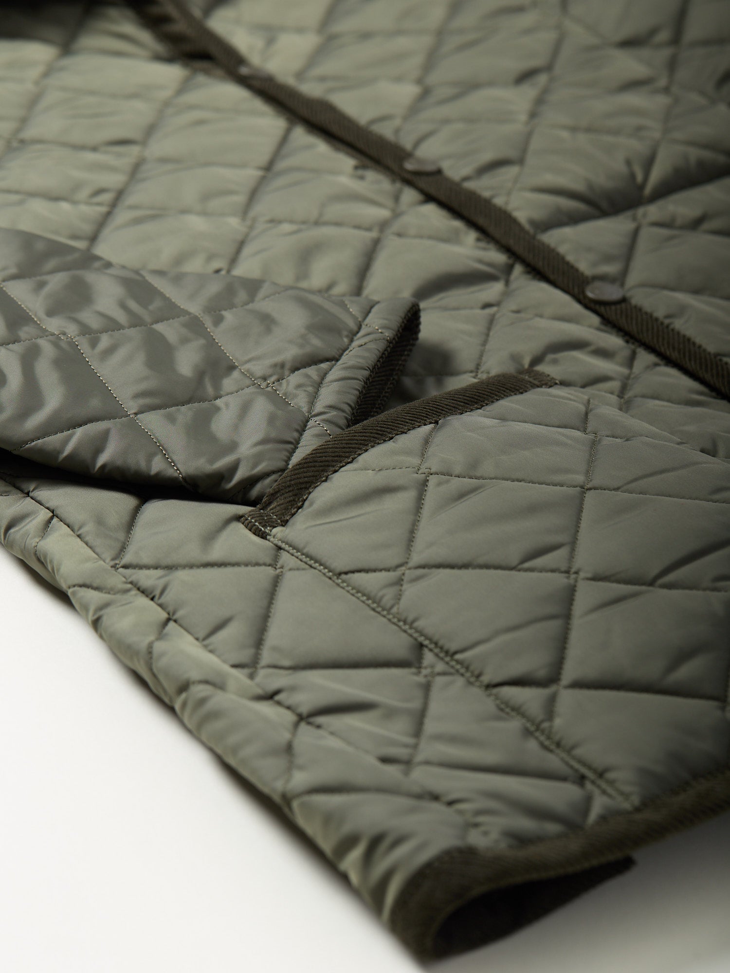 Denham Quilted Jacket Olive Green