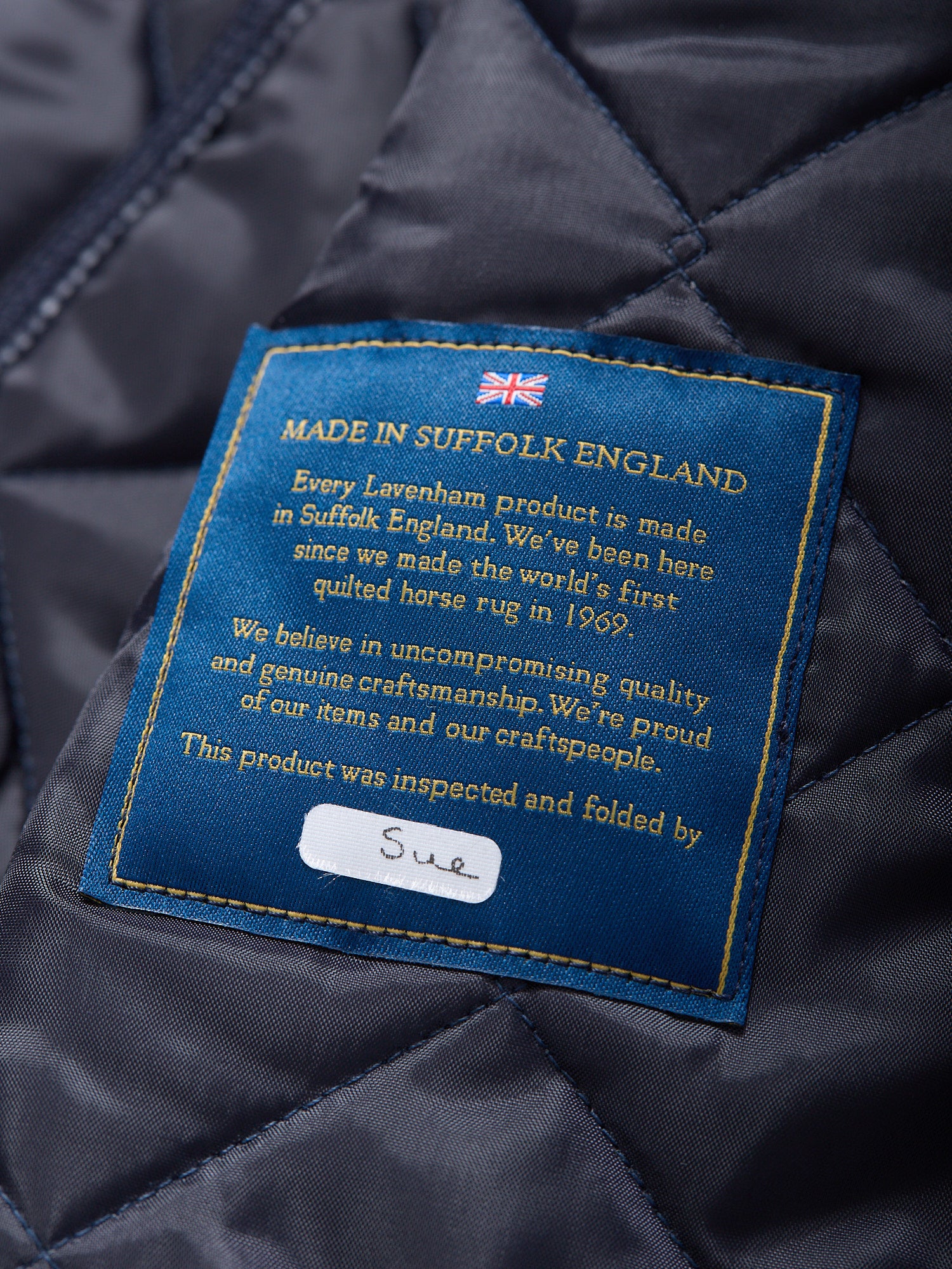 Denham Quilted Jacket Suffolk Navy