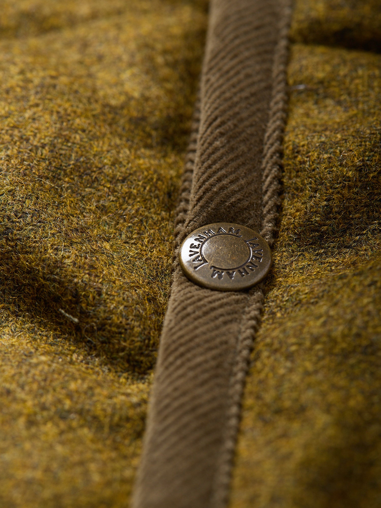 Denham Wool Quilted Jacket Moss