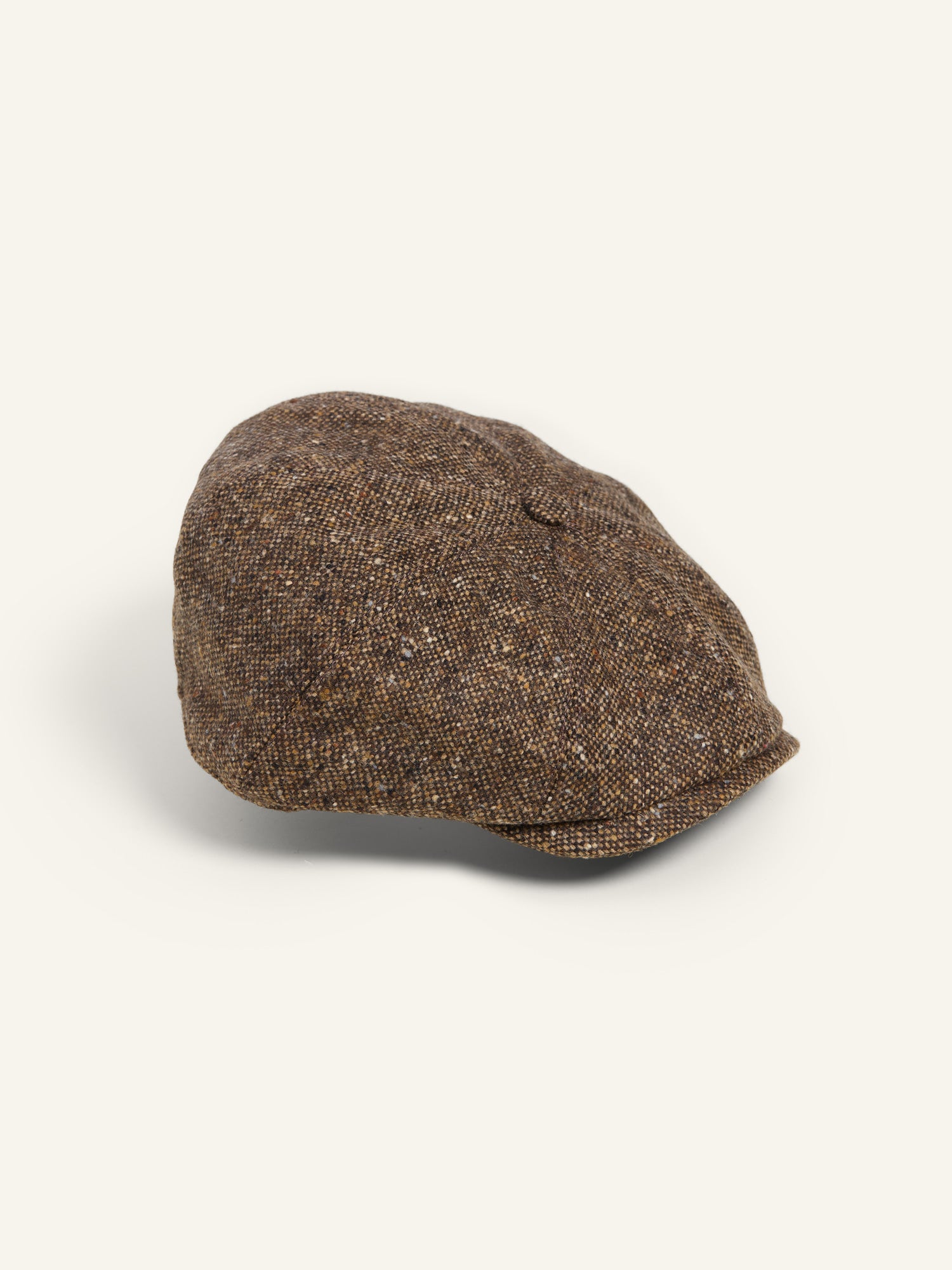 Donegal Tweed Wide 8-Piece Cap Brown