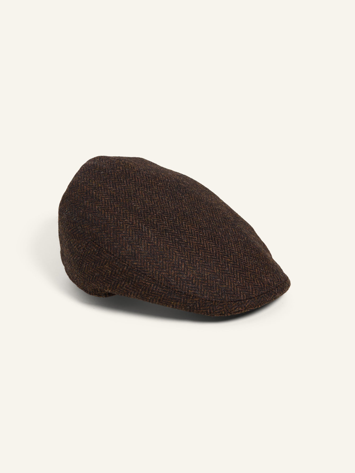 Shetland Tweed Flatcap DK Brown HB