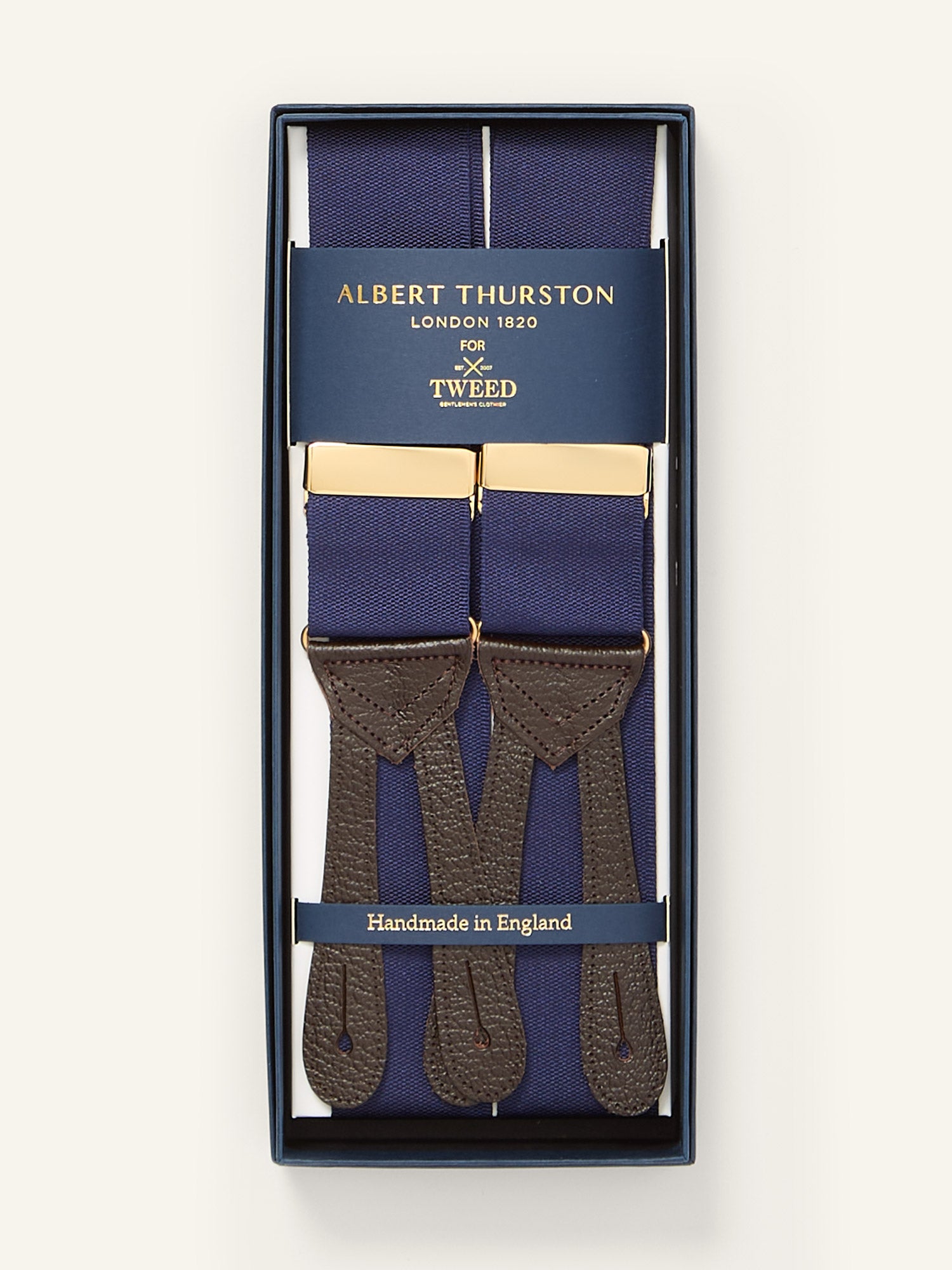 Plain Barathea Braces Navy