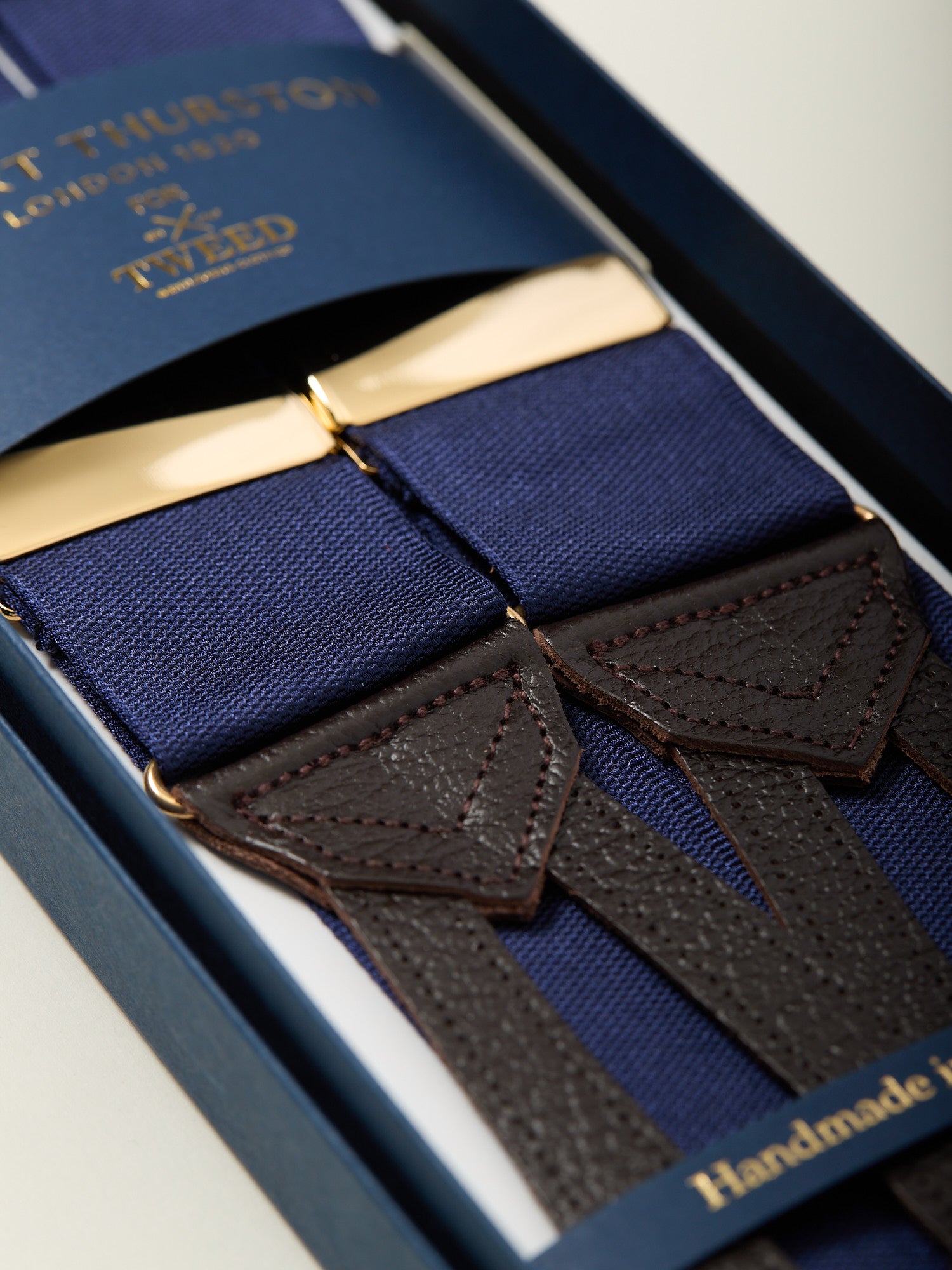 Plain Barathea Braces Navy