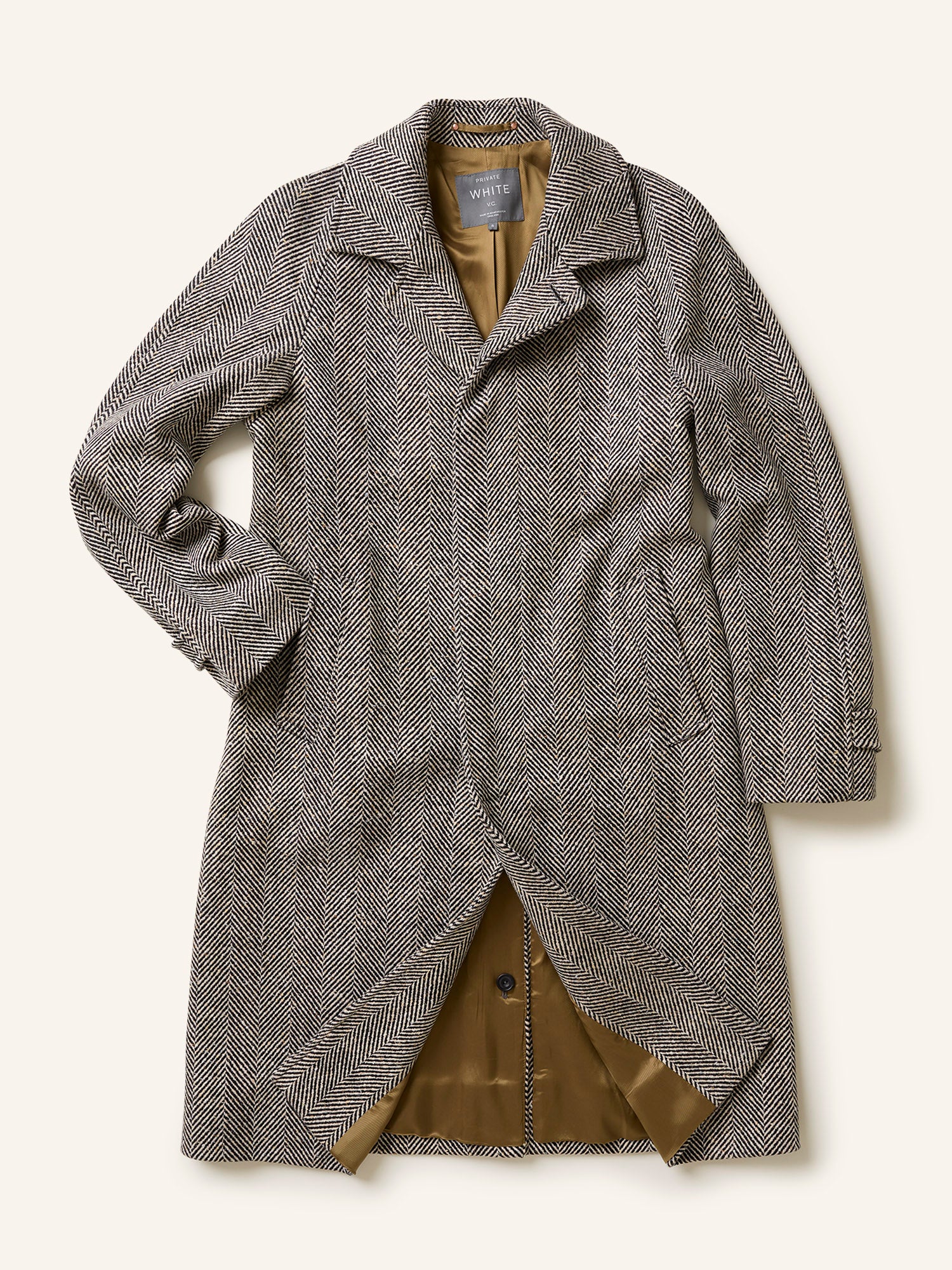 The Donegal Tweed Overcoat Black & White