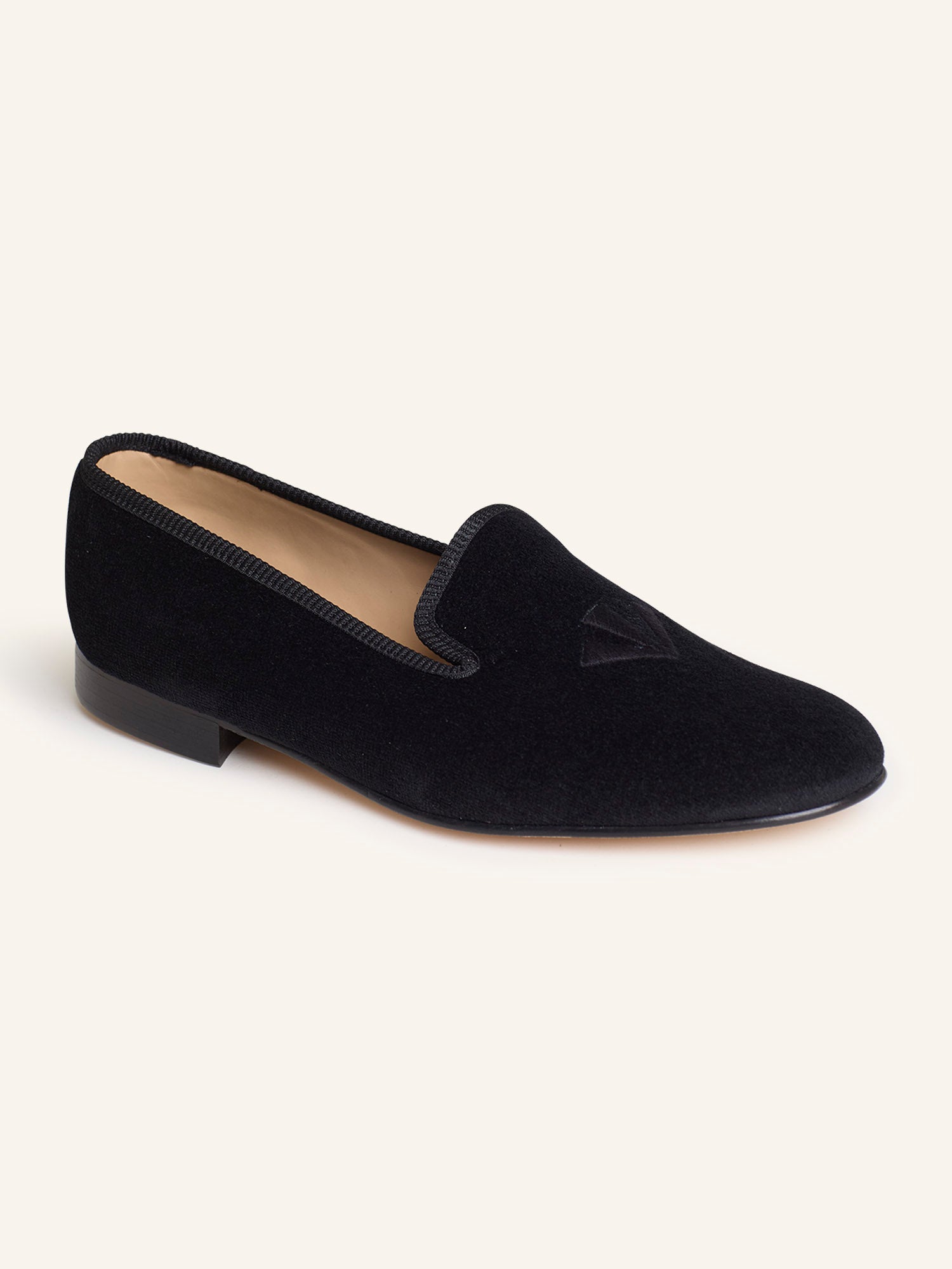 Military Collection Broad Arrow Velvet Slipper Black