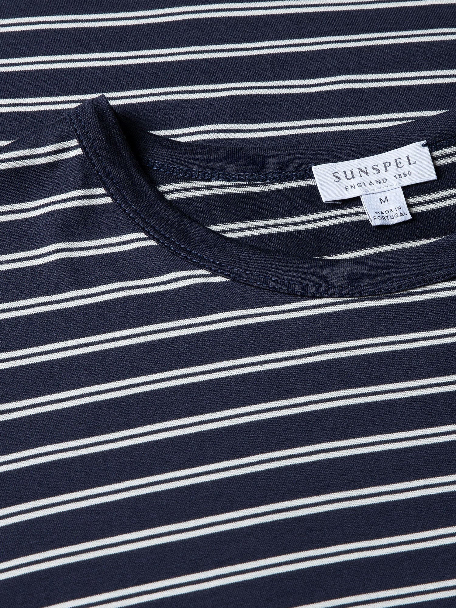 Classic T-Shirt Tramline Navy/Ecru