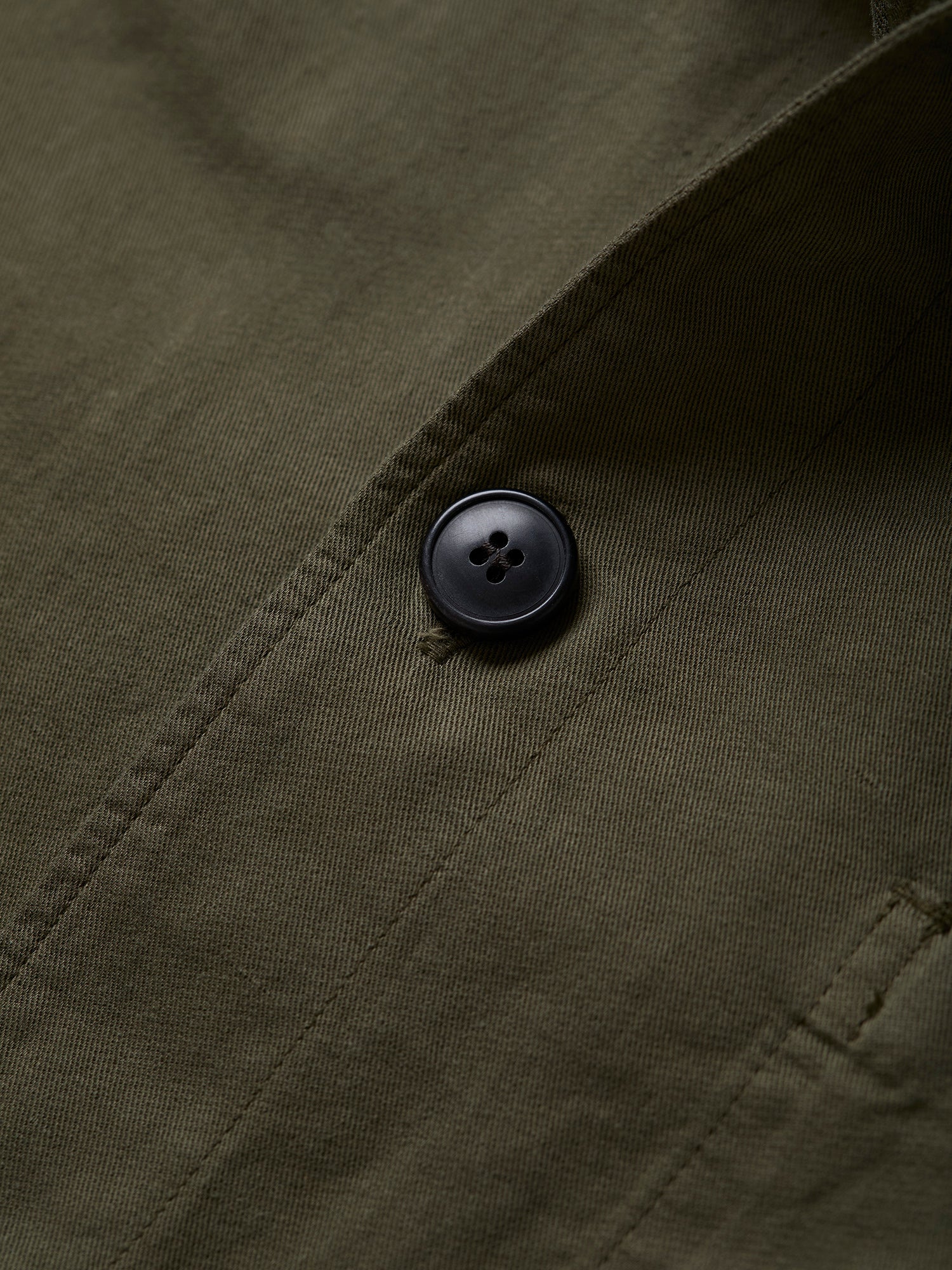 Cotton Linen Twin Pocket Jacket Khaki