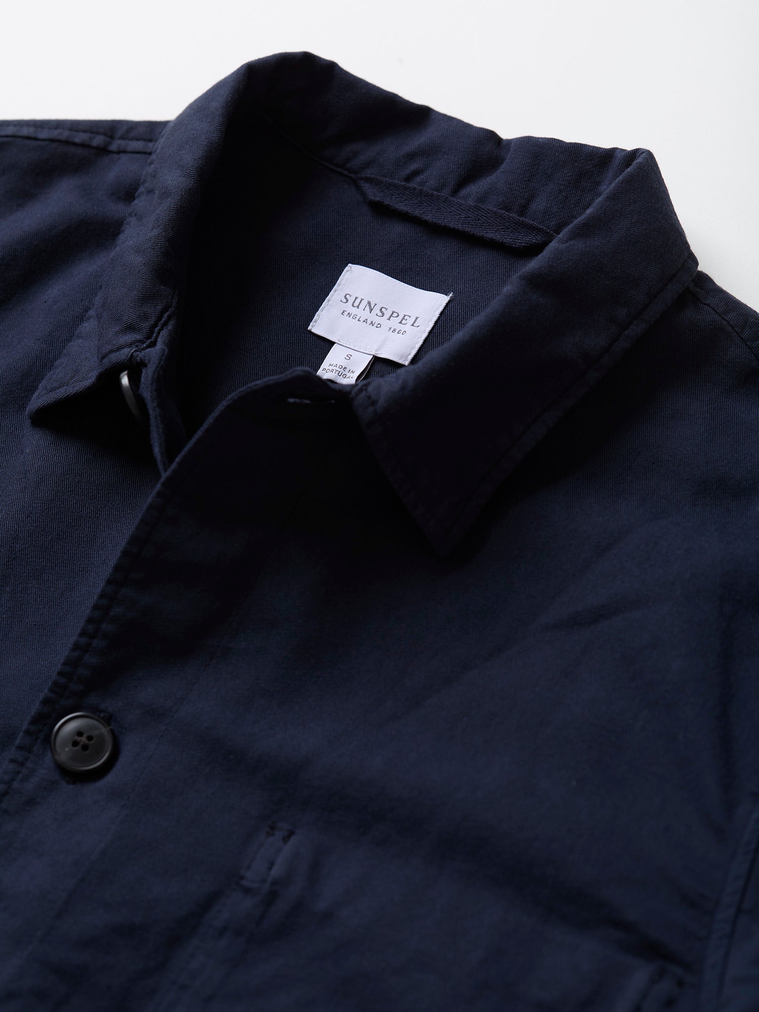 Cotton Linen Twin Pocket Jacket Navy