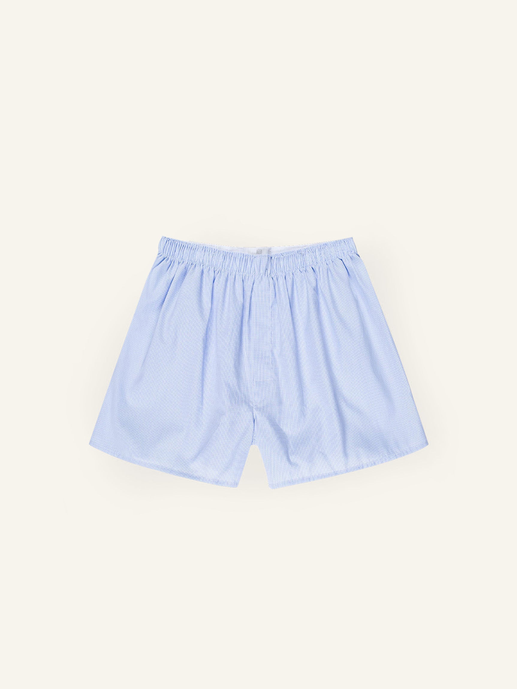 Poplin Boxer Shorts Micro Gingham Blue