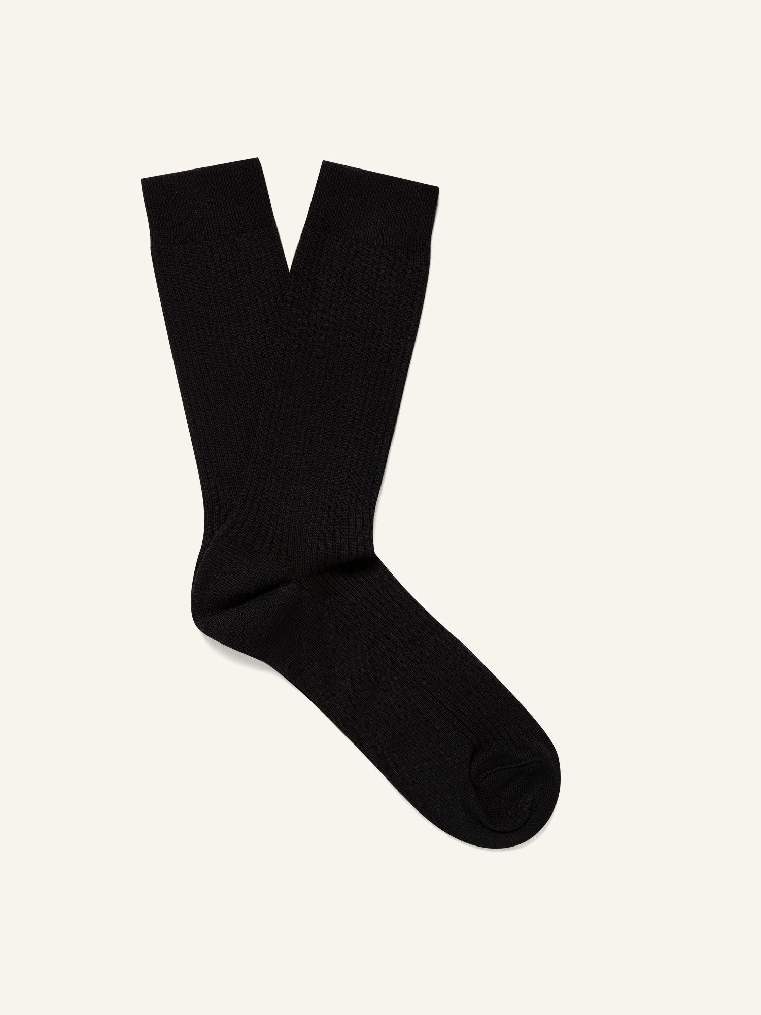 Cotton Rib Sock Black