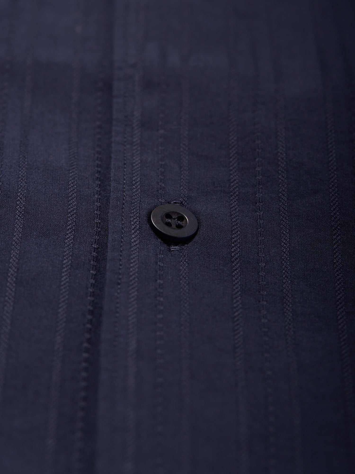Dobby Stripe Camp Collar Shirt Navy