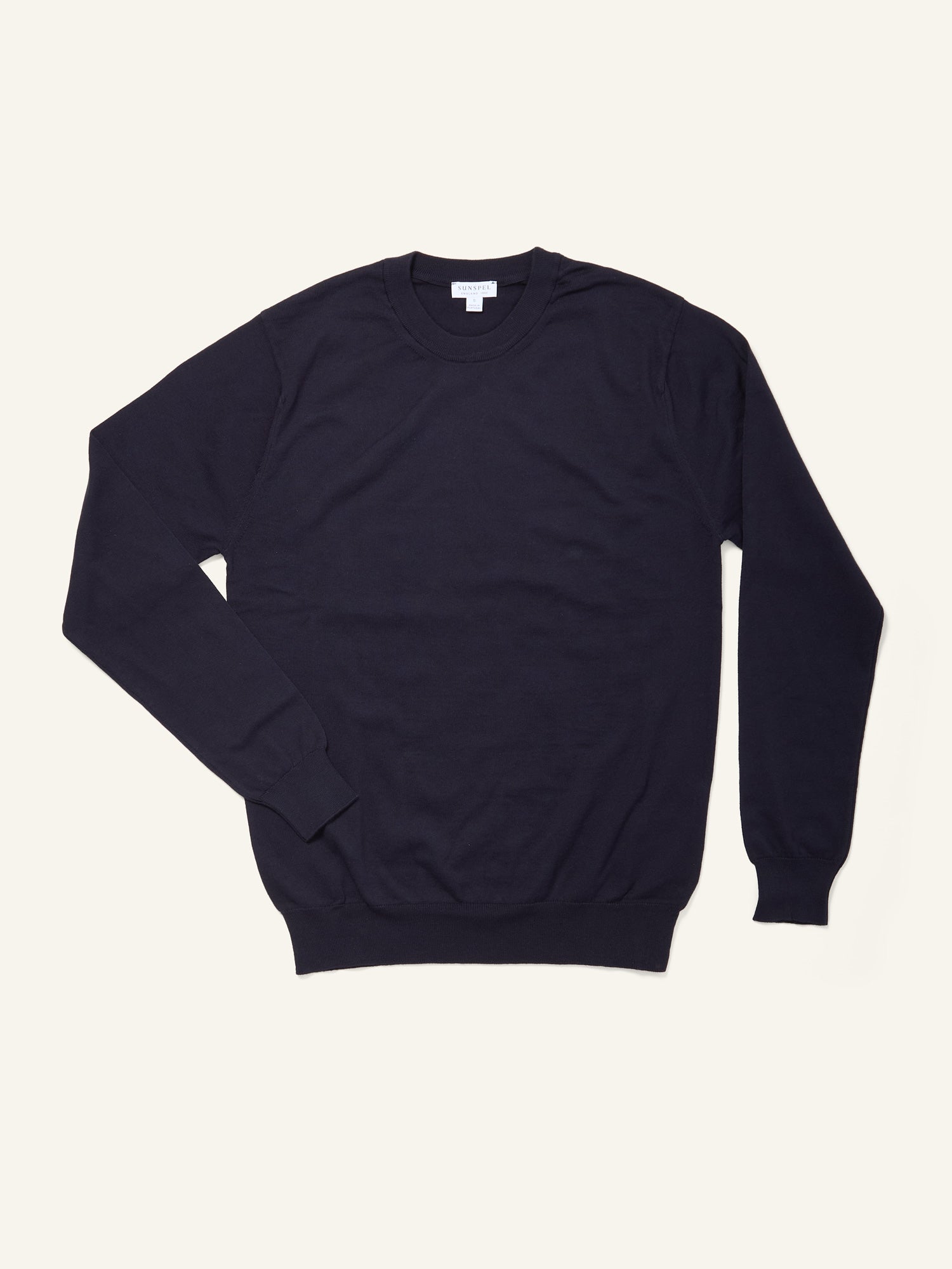 Fine Cotton Crew Navy