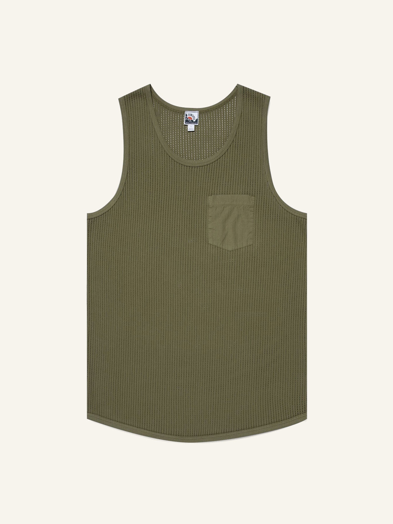 Linear Mesh Singlet Army Green