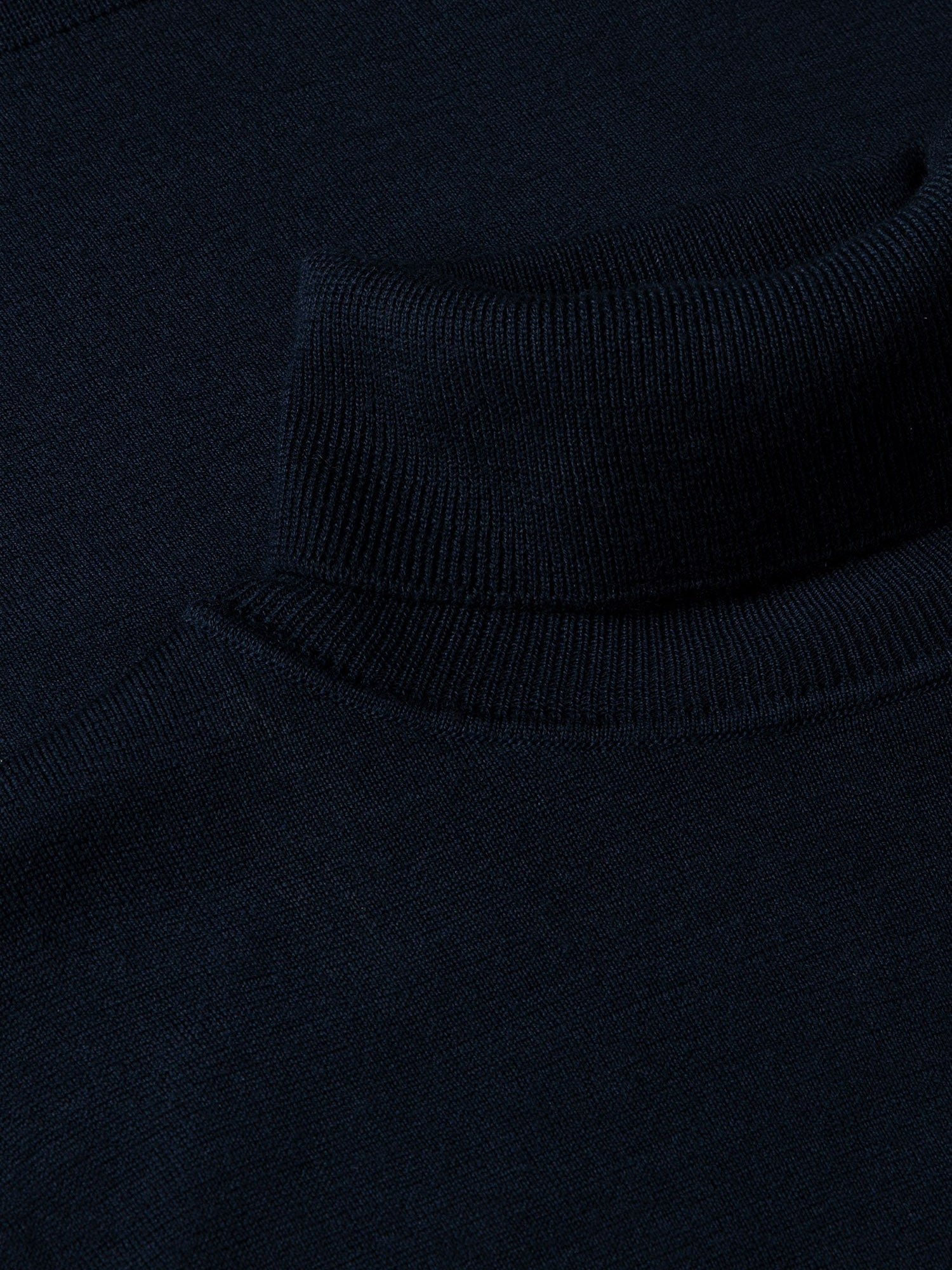 Merino Roll Neck Jumper Navy