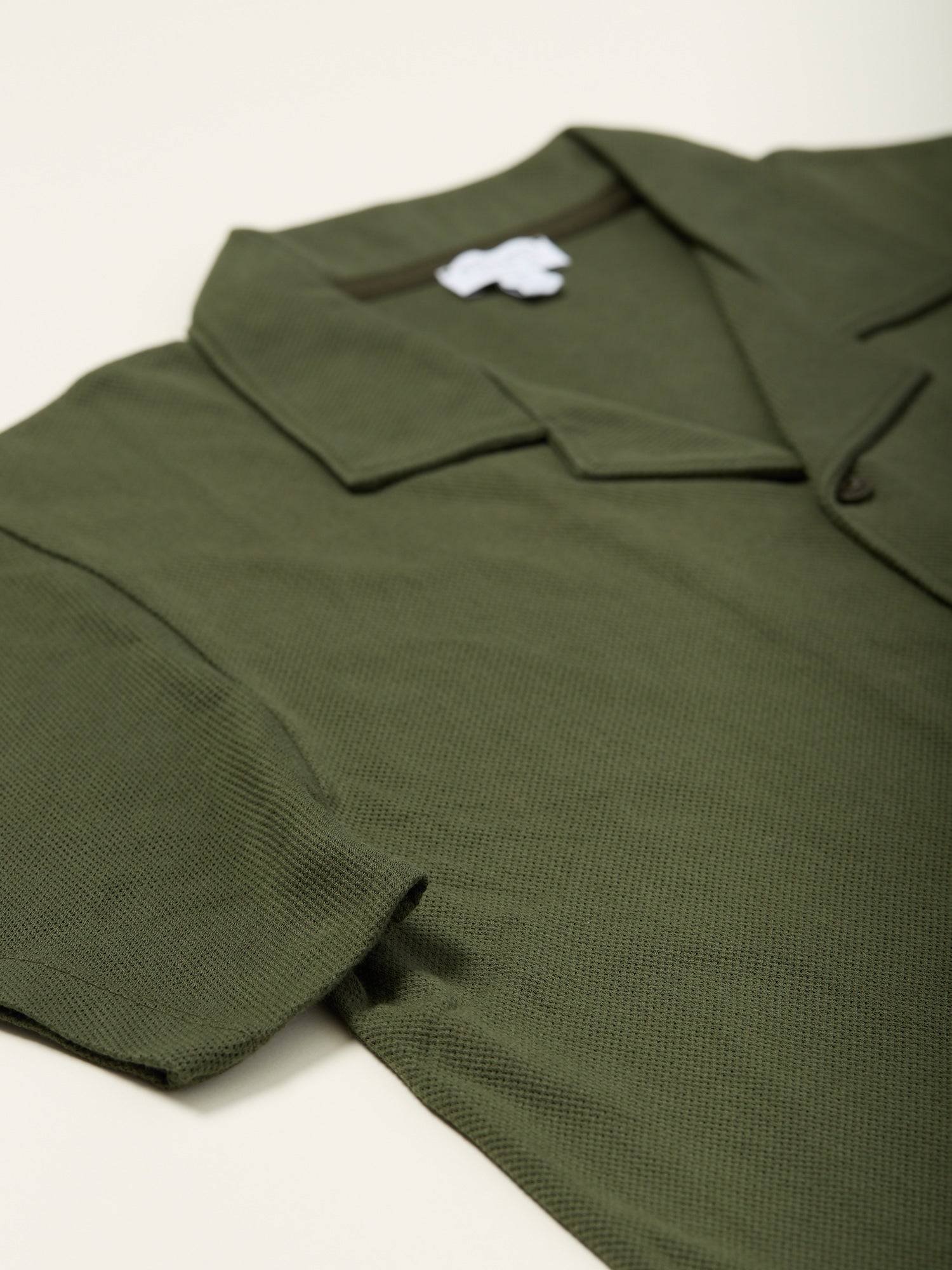 Riviera Camp Collar Shirt Deep Olive