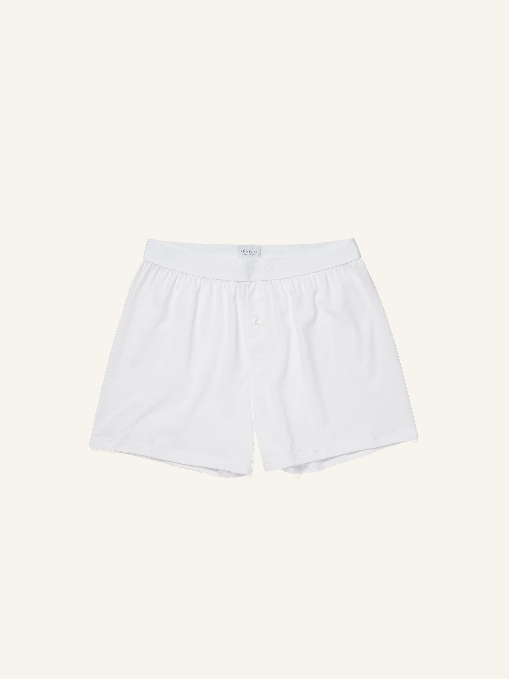 Superfine Cotton Boxer Shorts White