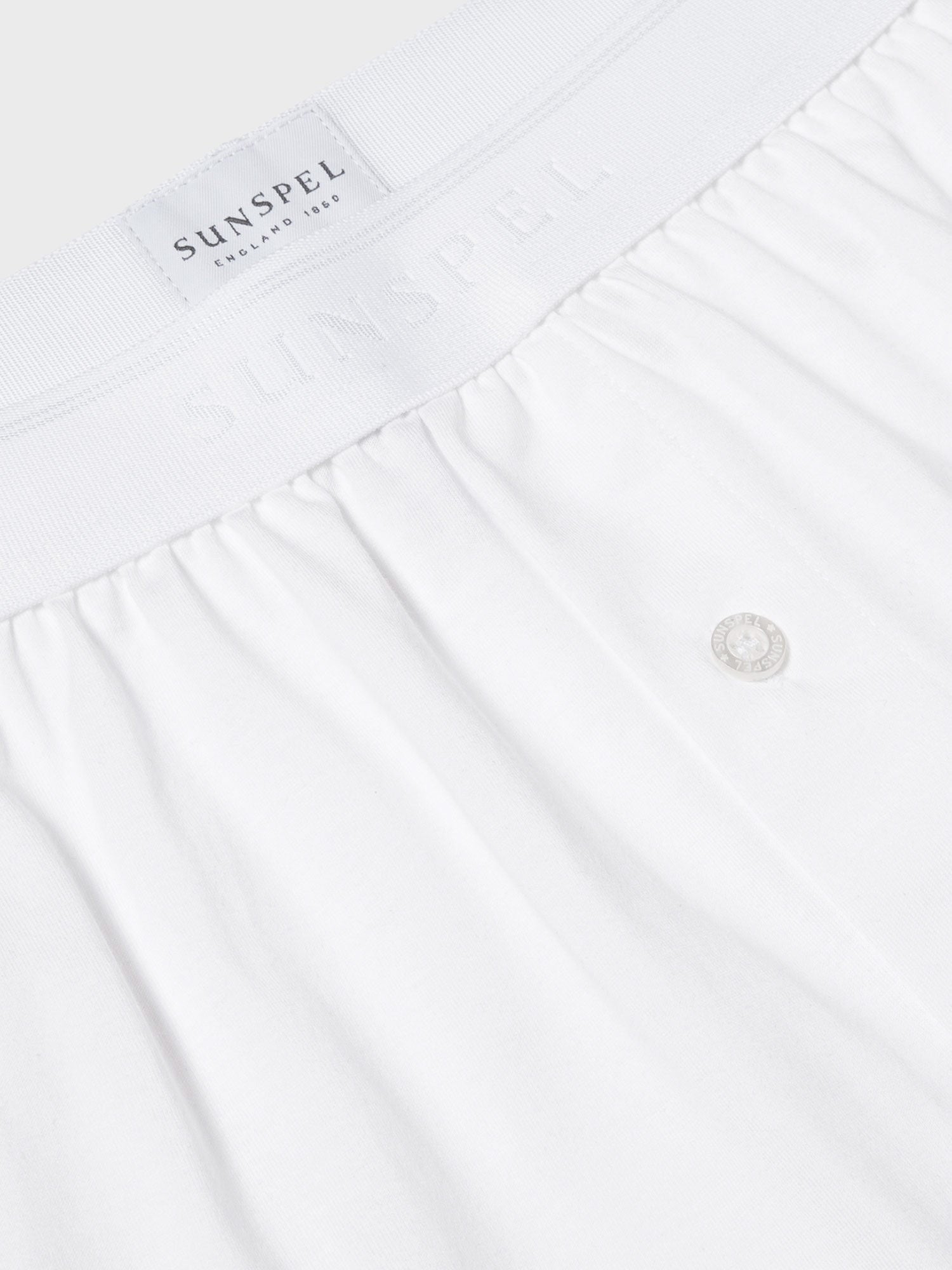 Superfine Cotton Boxer Shorts White