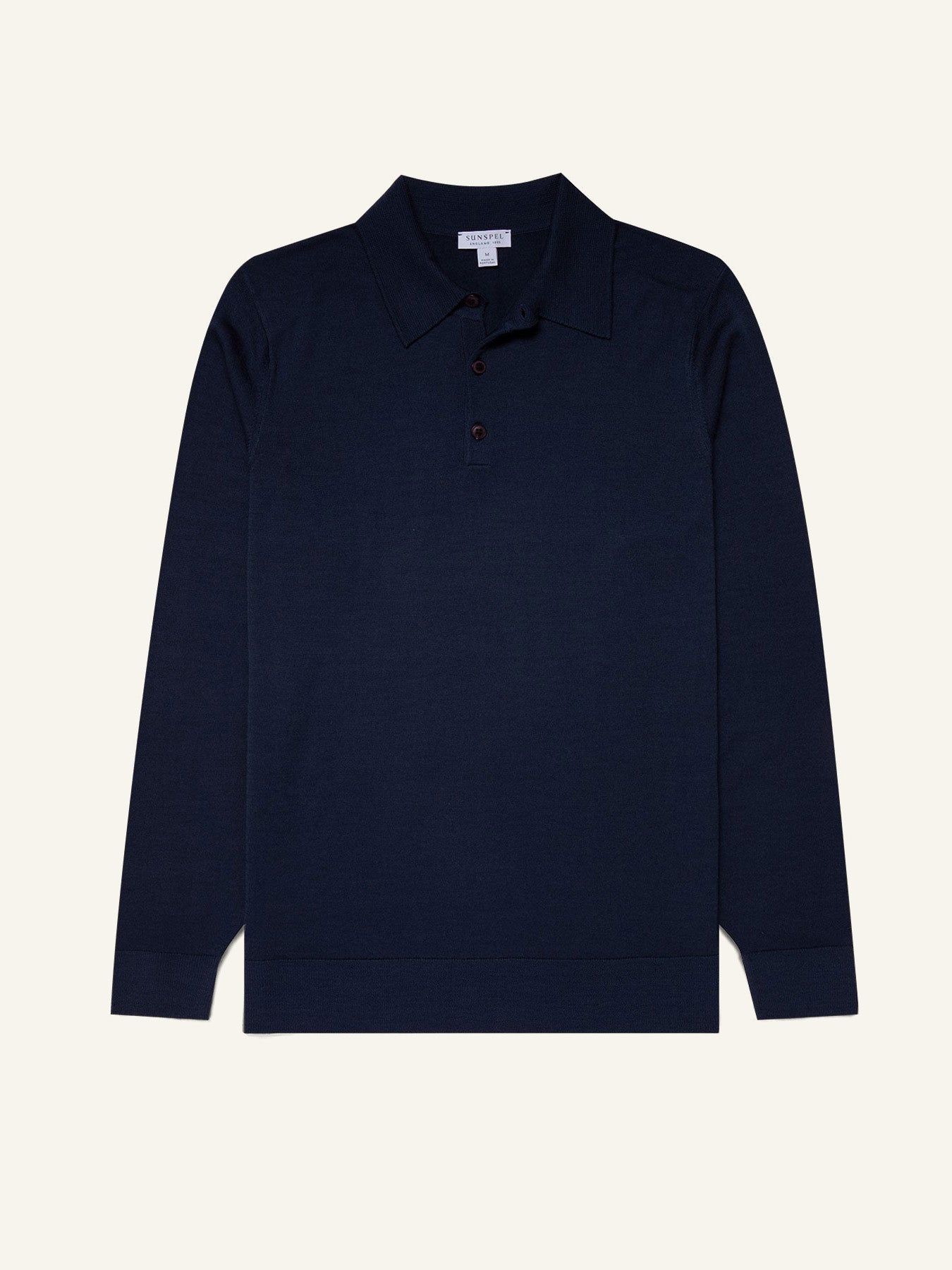 Extrafine Merino Polo Shirt Navy