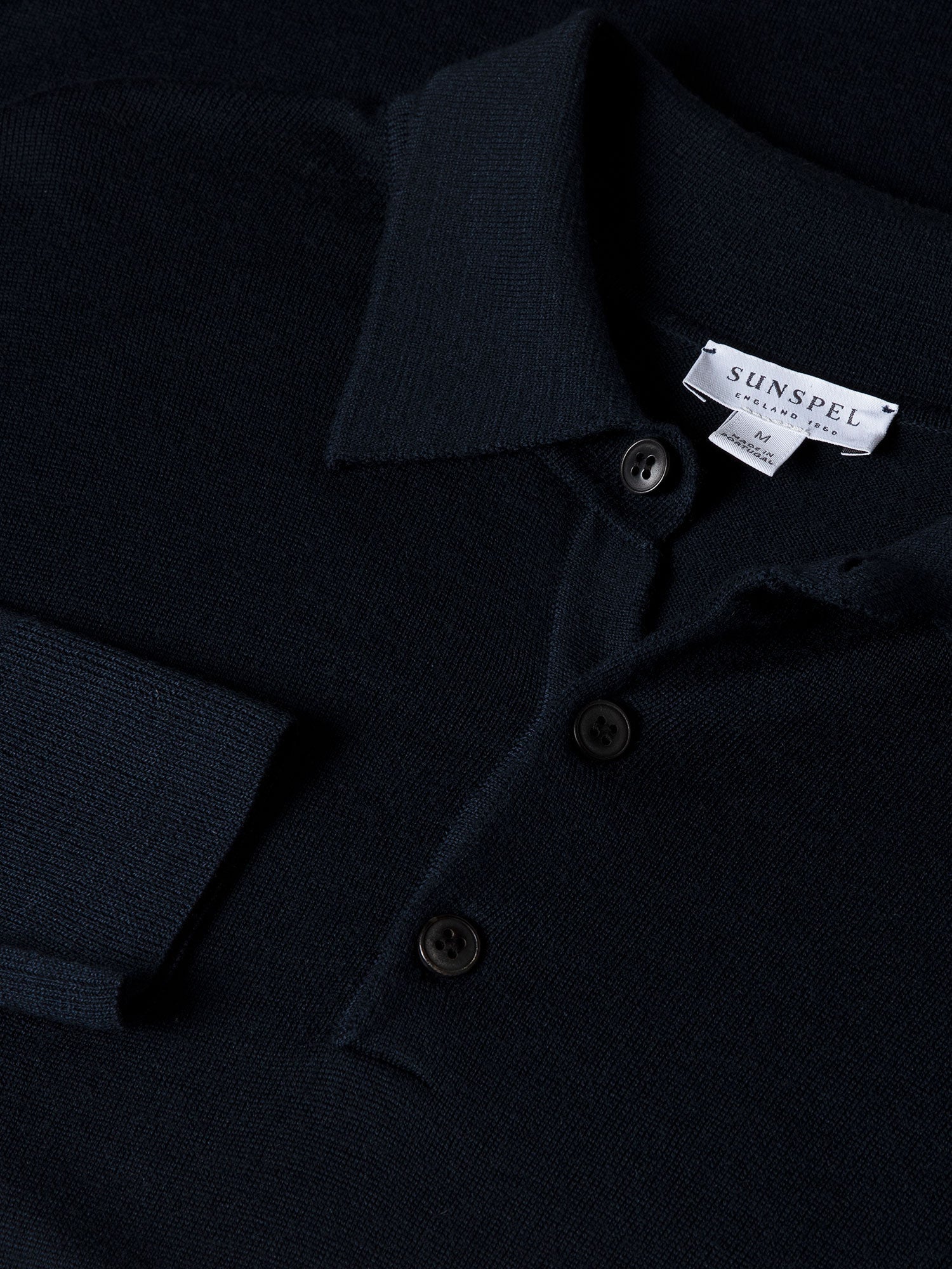 Extrafine Merino Polo Shirt Navy