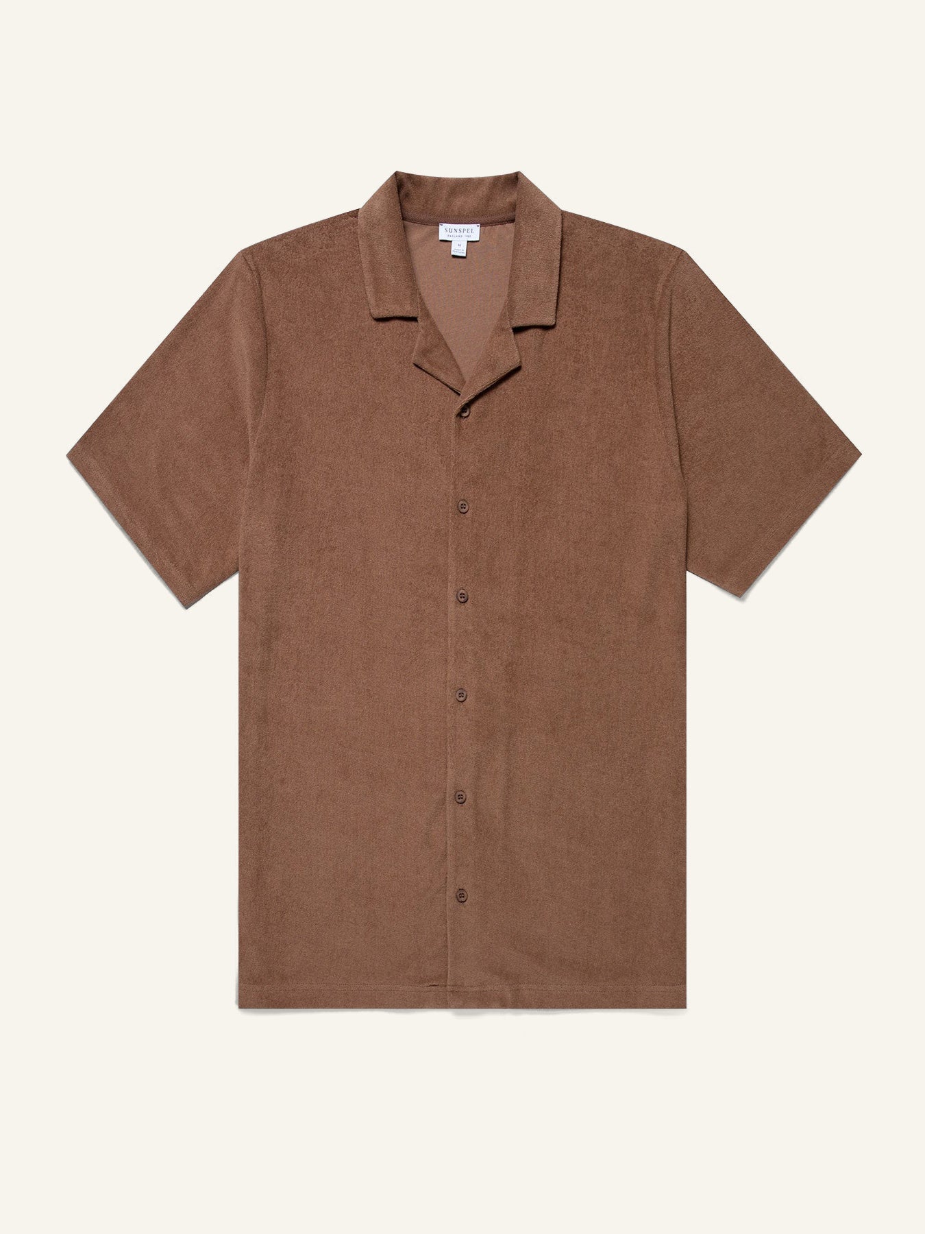 Terry Camp Collar Shirt Dk. Sand