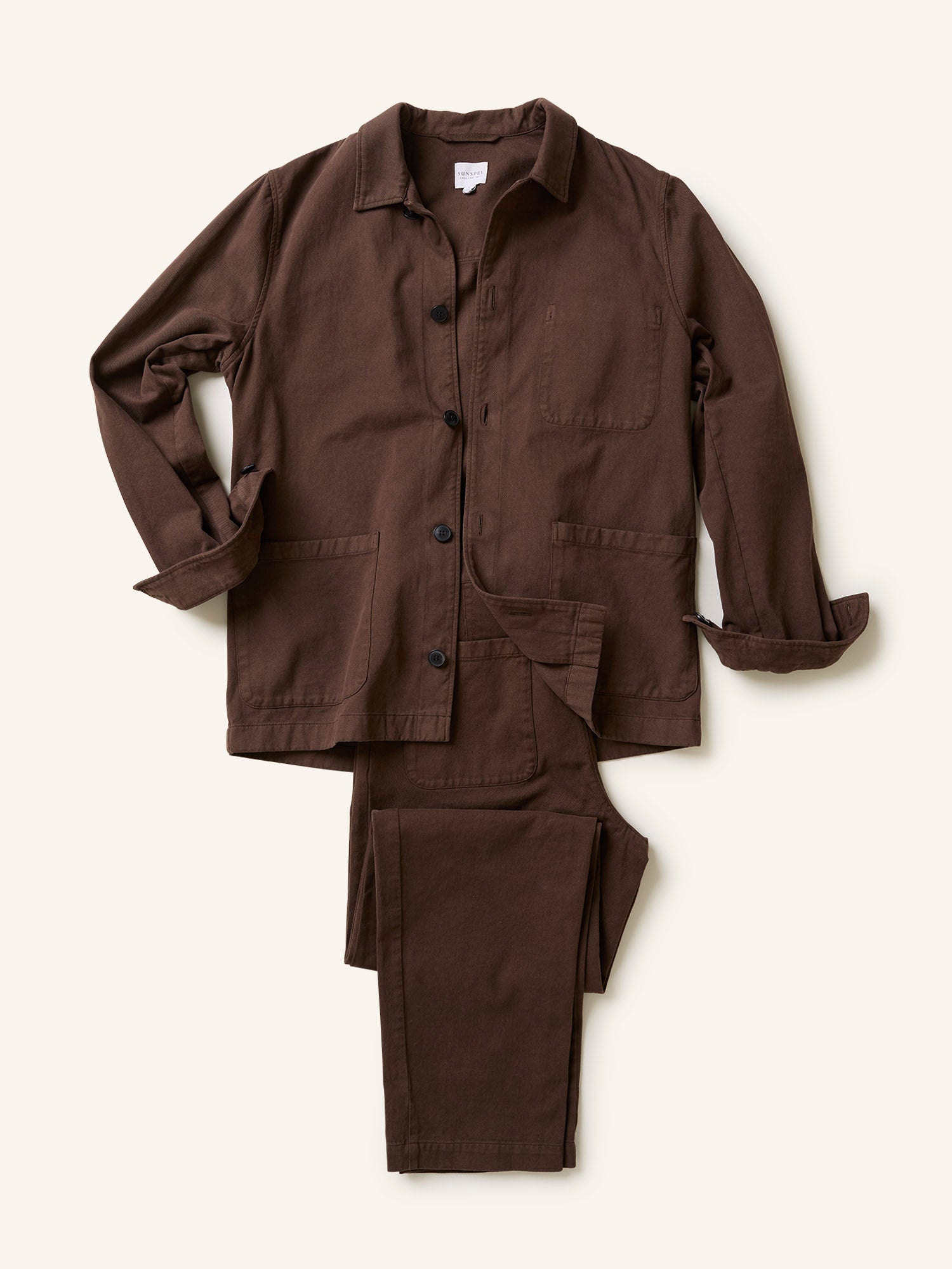 Cotton Twill Twin Pocket Jacket Mid Brown