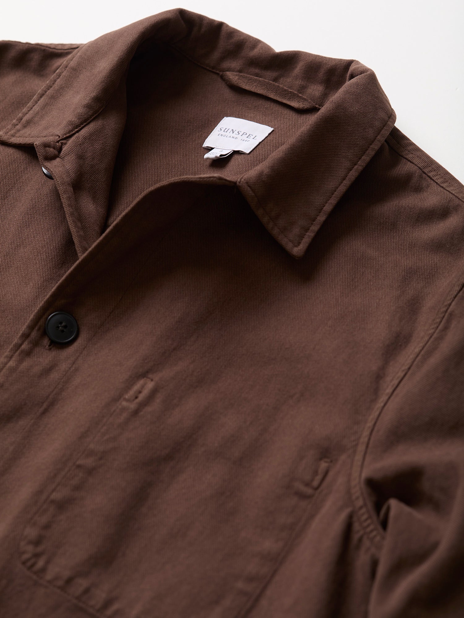 Cotton Twill Twin Pocket Jacket Mid Brown