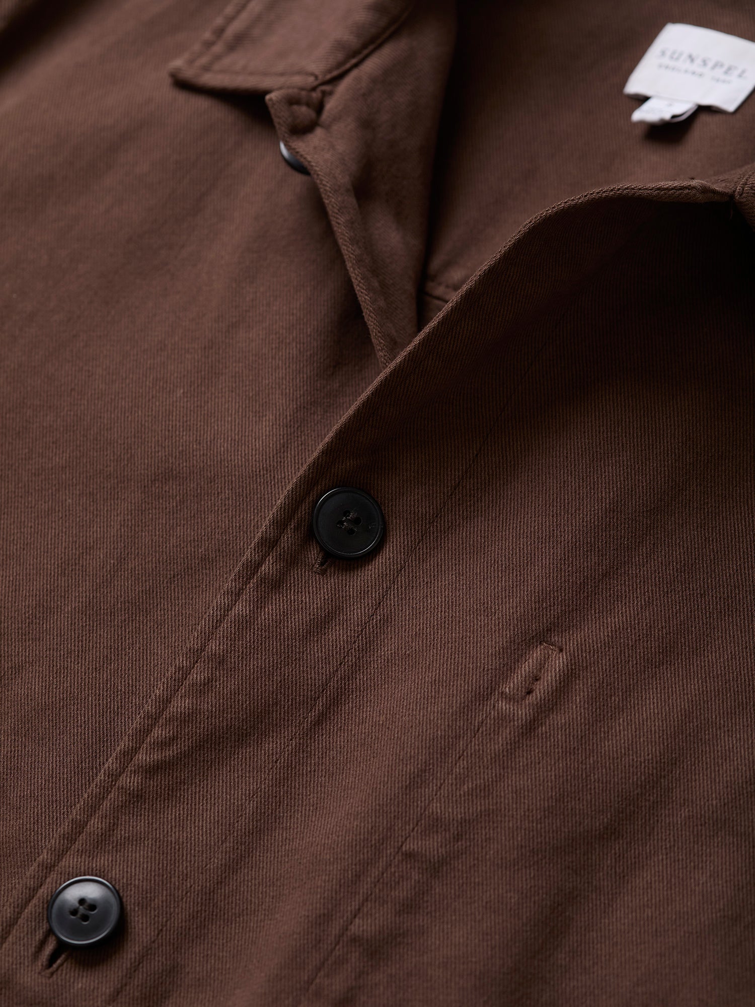 Cotton Twill Twin Pocket Jacket Mid Brown