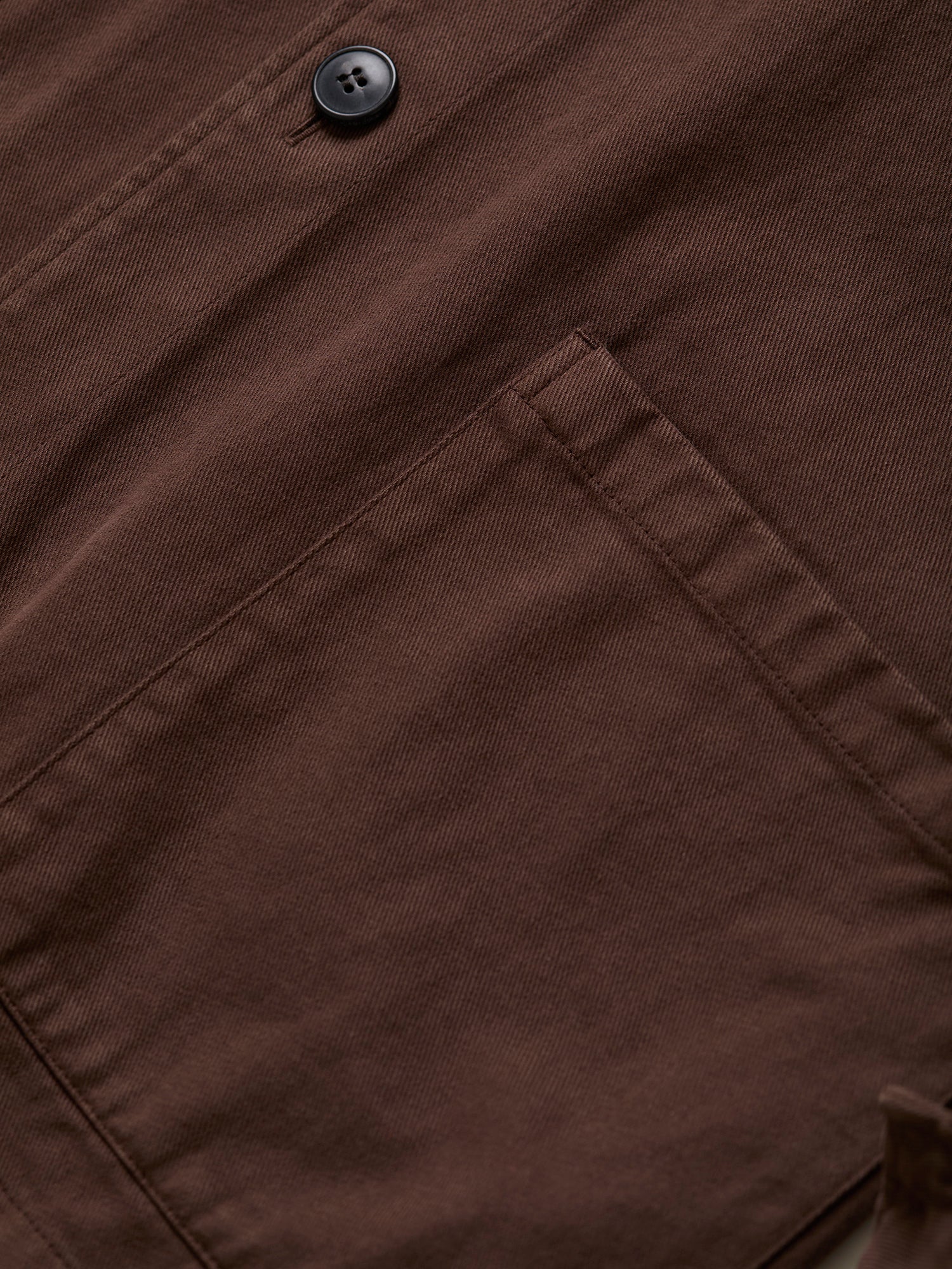 Cotton Twill Twin Pocket Jacket Mid Brown