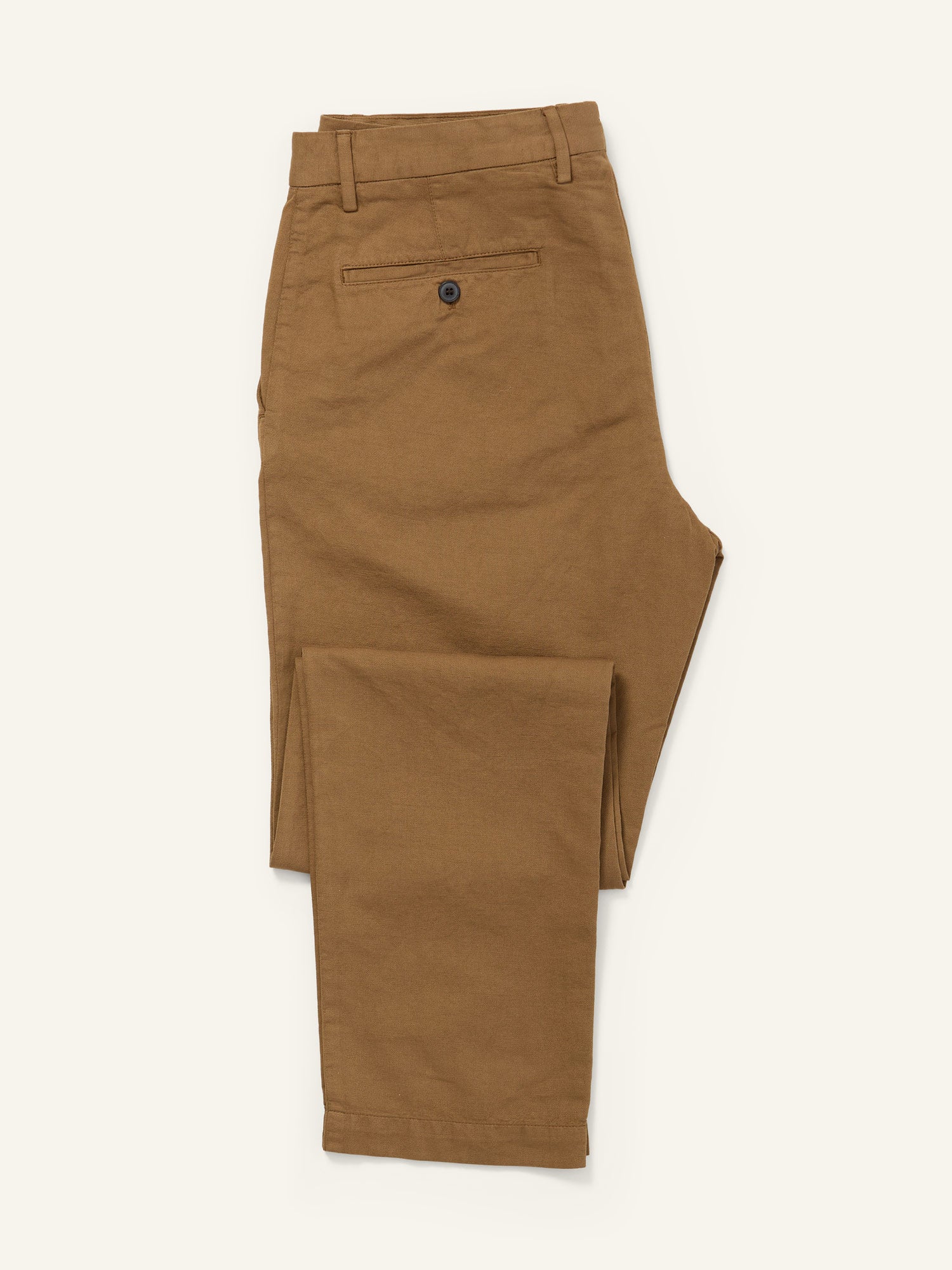 Cotton Linen Trouser Dark Tan