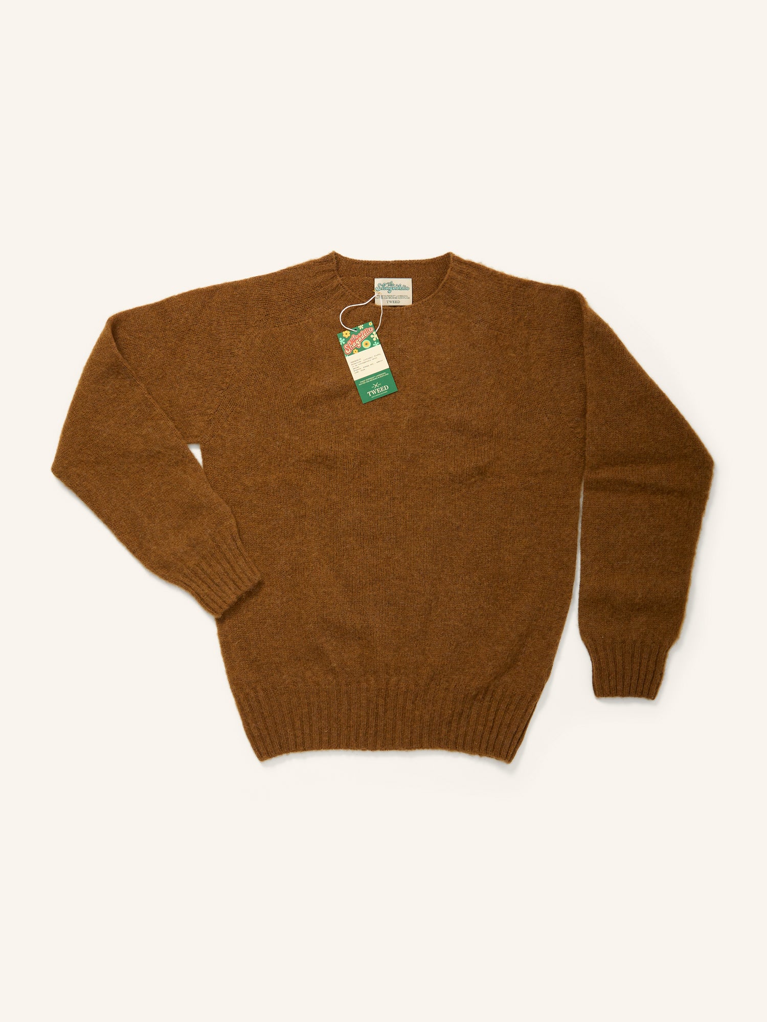 The Shagadelic Brushed Shetland Crewneck Pecan