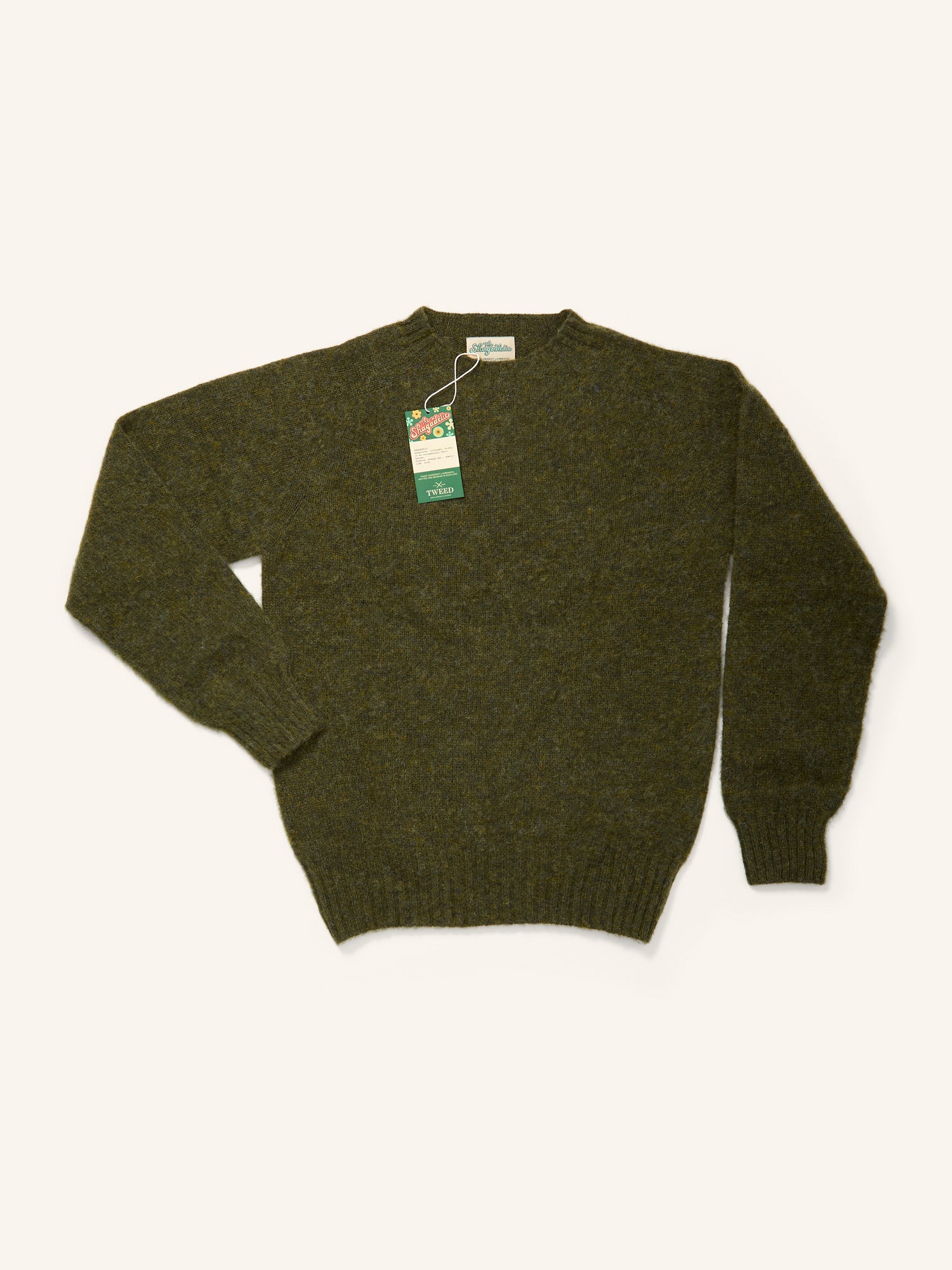 The Shagadelic Brushed Shetland Crewneck Pine Shadow