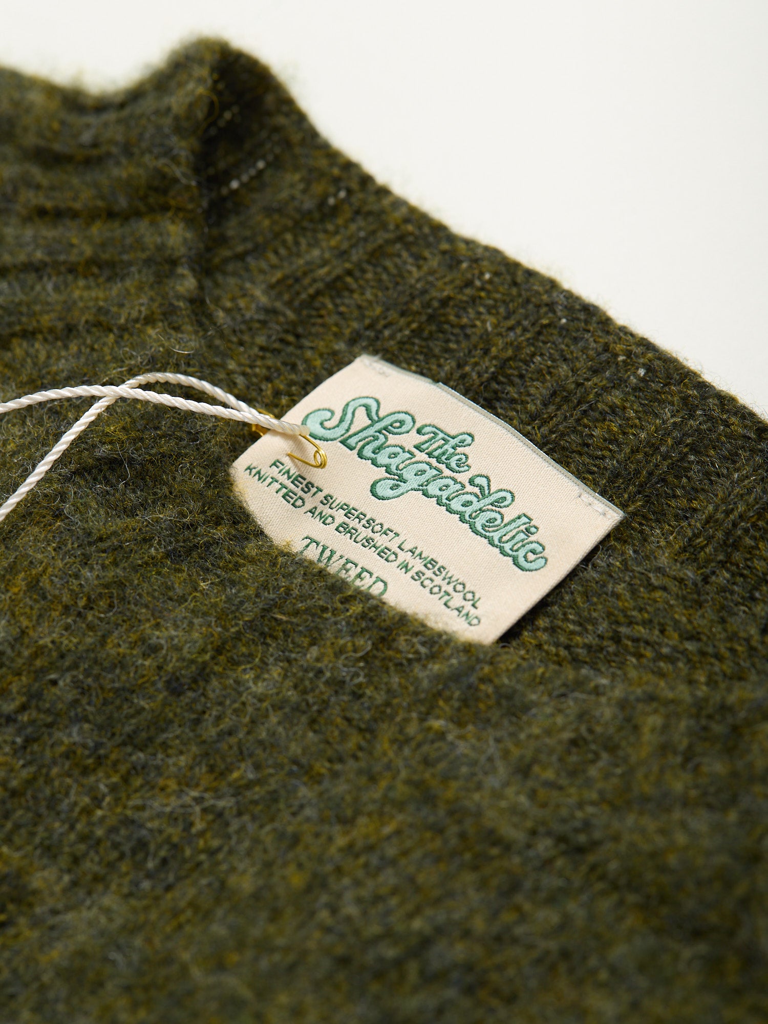 The Shagadelic Brushed Shetland Crewneck Pine Shadow