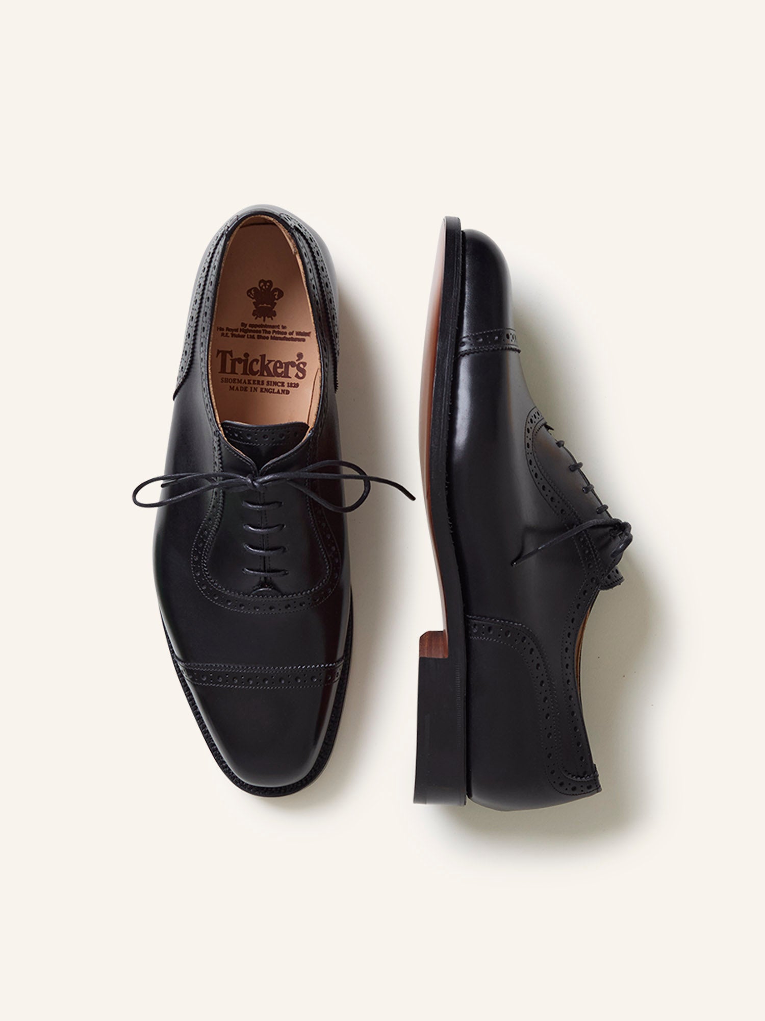 Belgrave U-throat Oxfords Black Calf