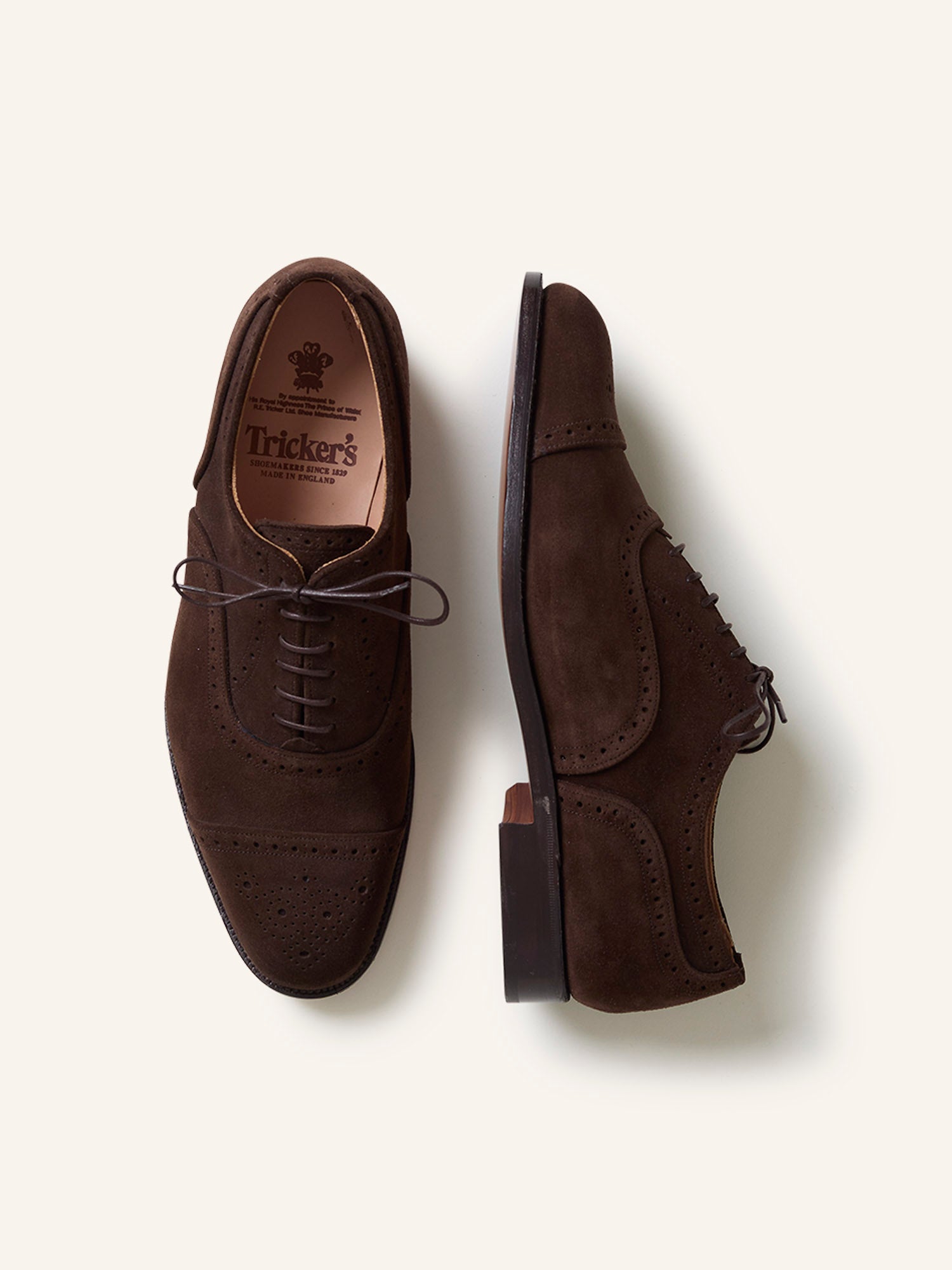 Kensington Half-brogue Oxfords Chocolate Repello Suede