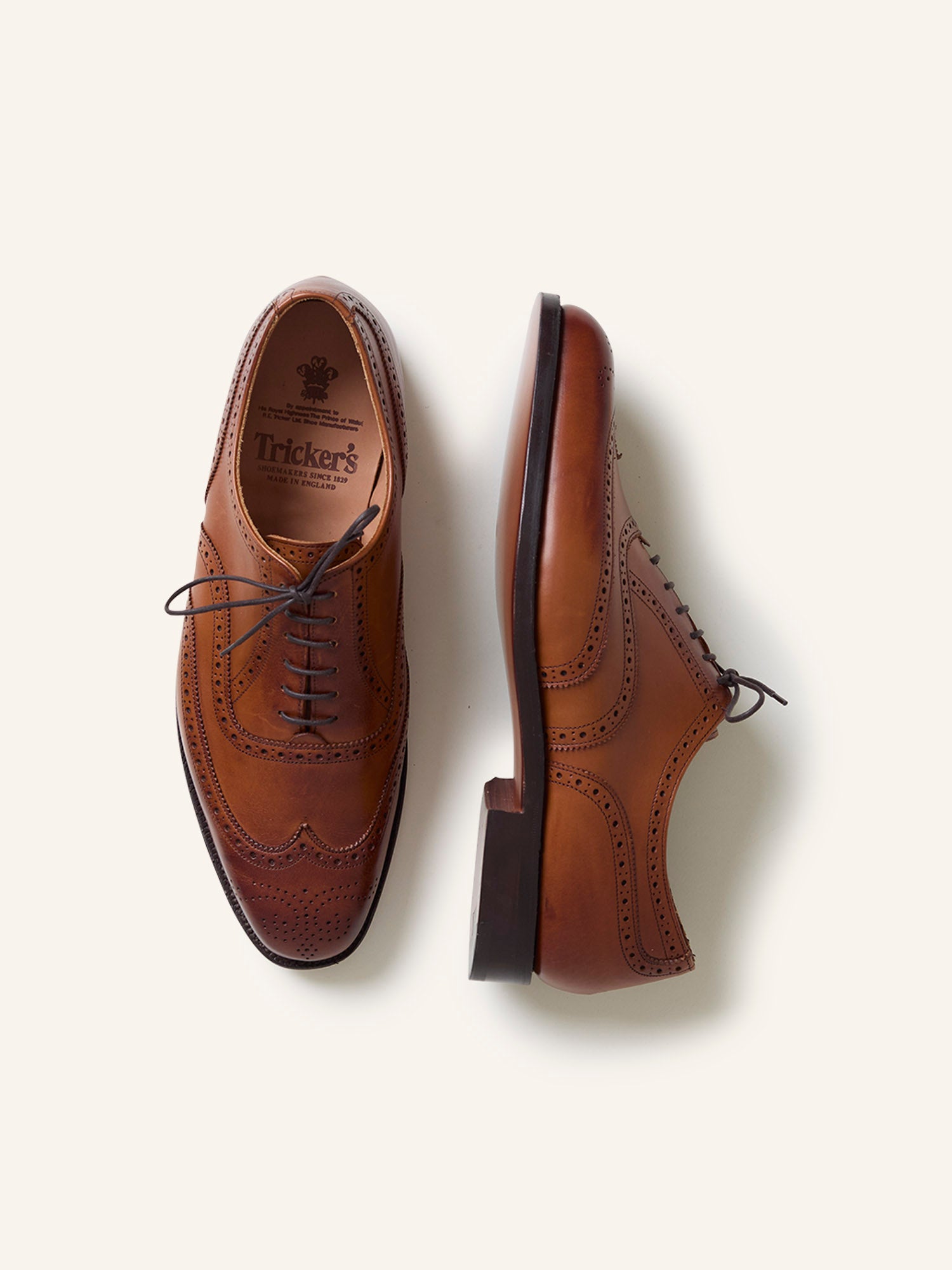 Piccadilly Brogue Oxfords Beechnut Burished Calf