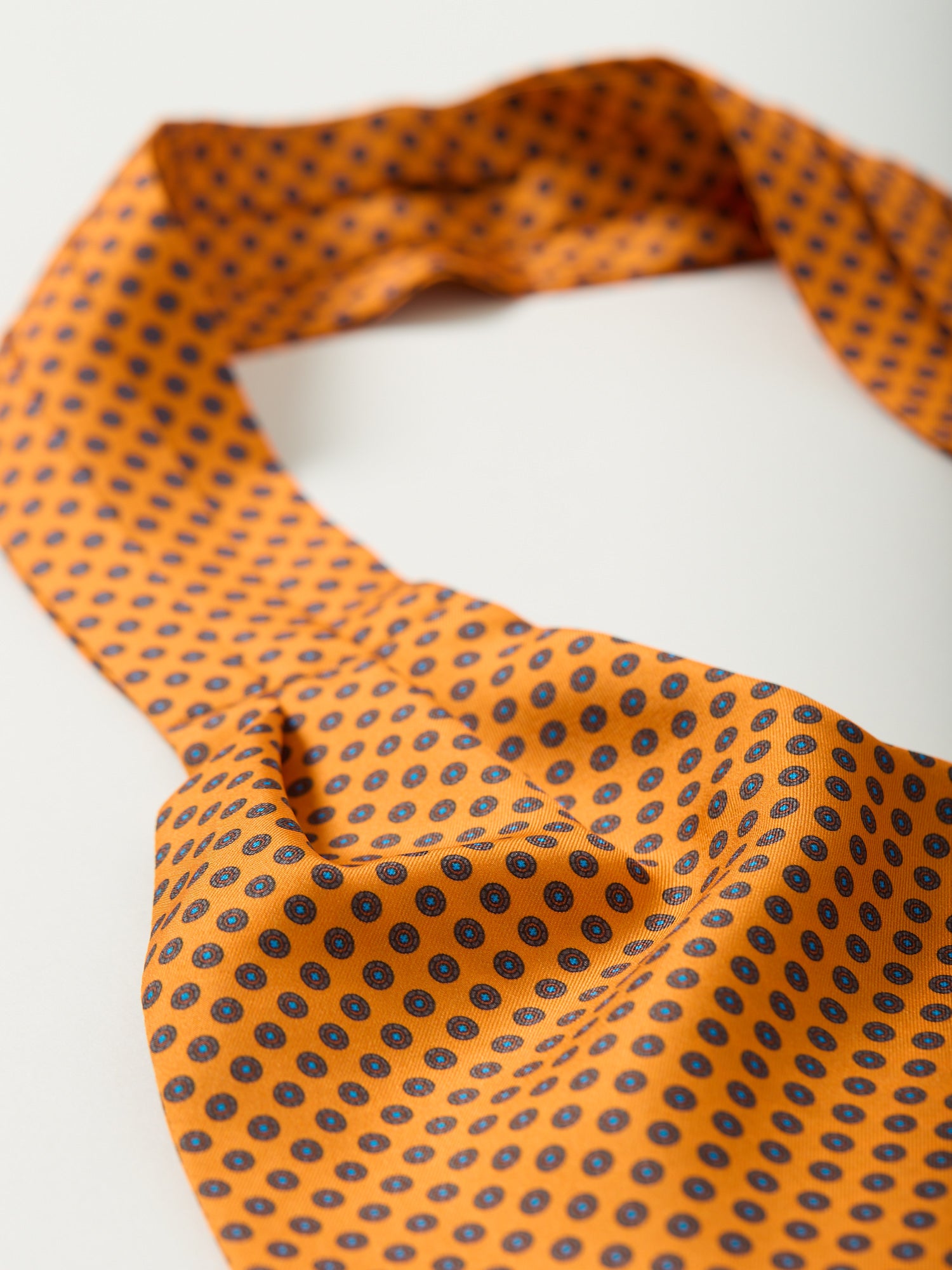 Floral Print Silk Cravat Marigold