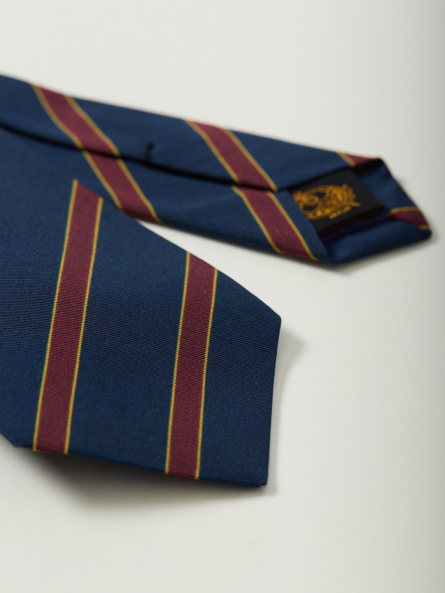 Guards Stripe Royal Irish Poplin Tie Navy