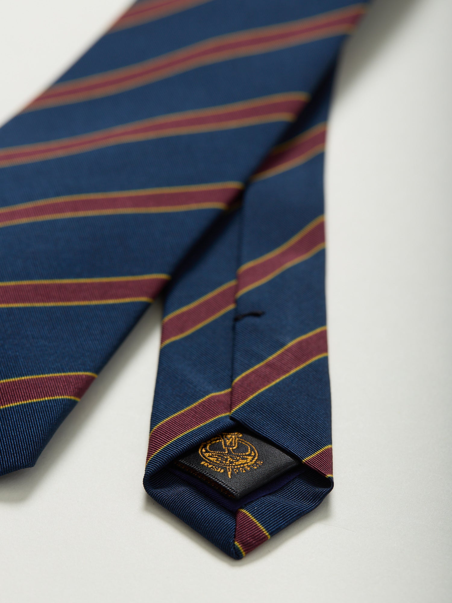 Guards Stripe Royal Irish Poplin Tie Navy