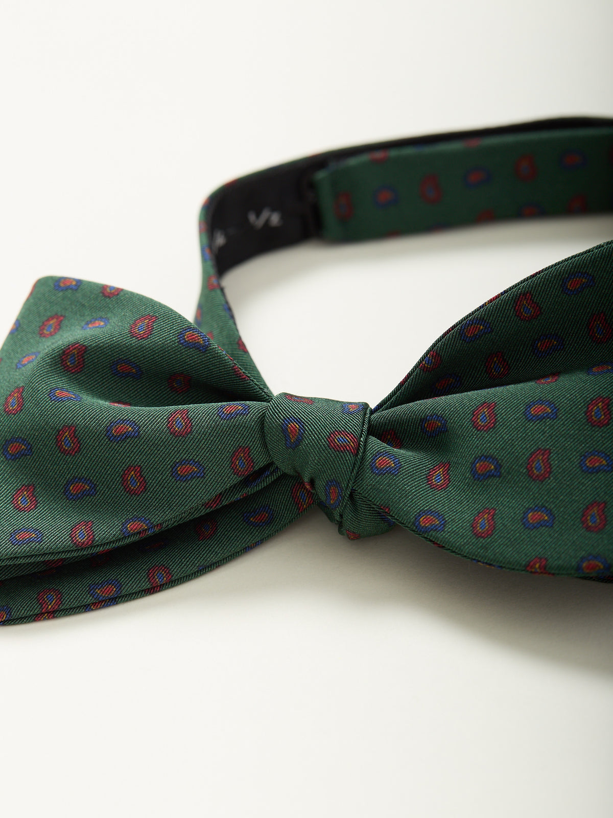 Paisley Print Royal Irish Poplin Bow Tie Olive