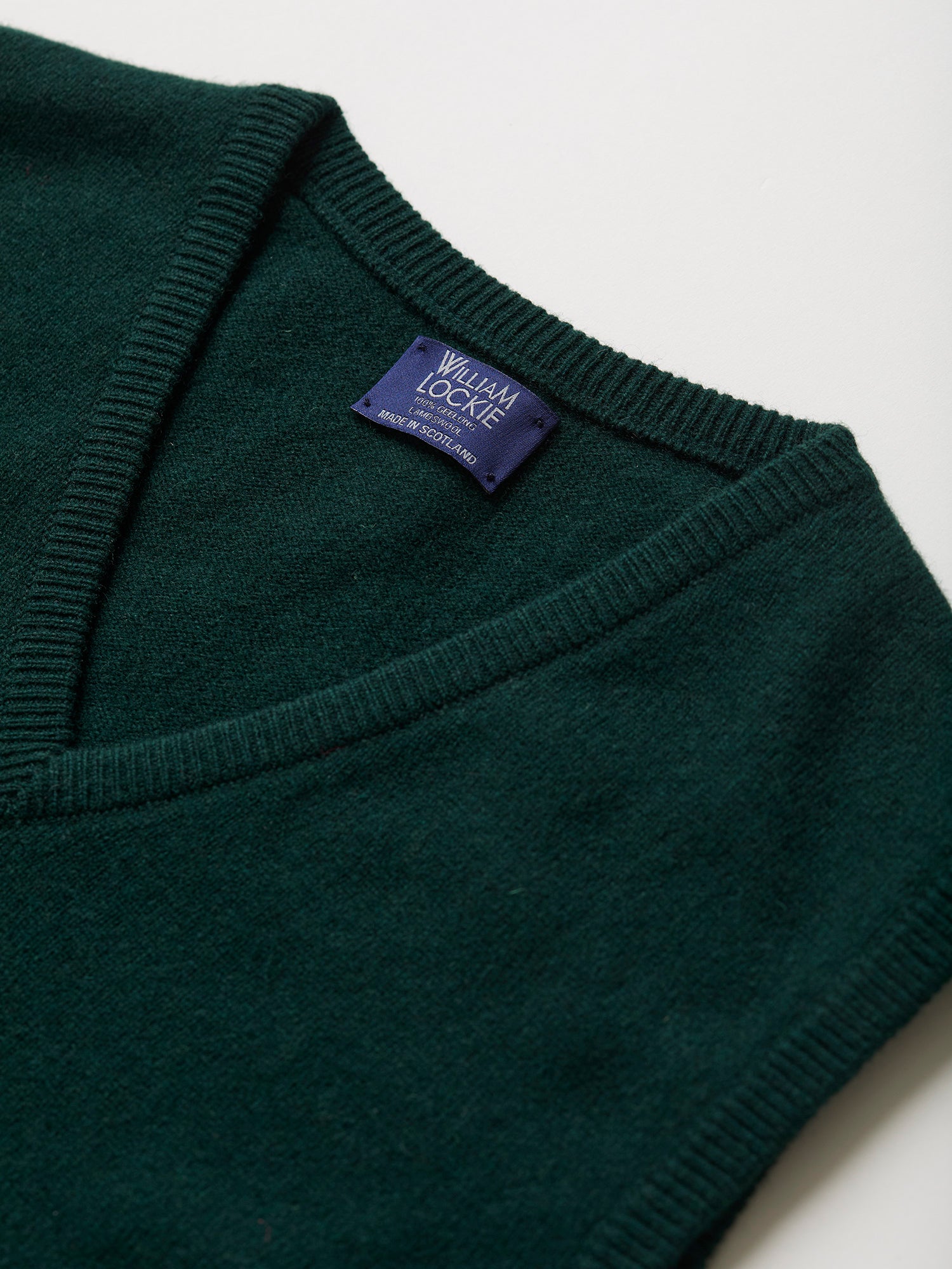 Lambswool Slip-over Tartan Green