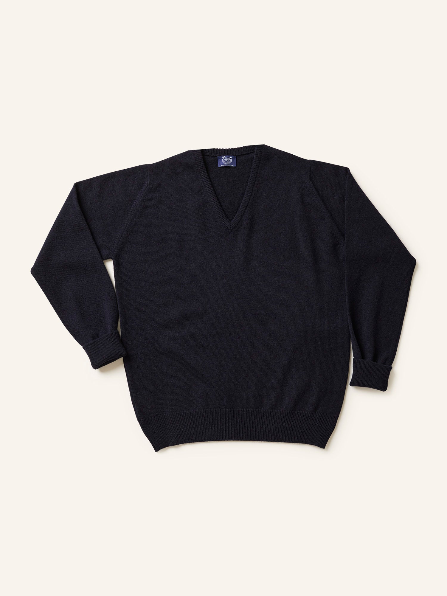 Lambswool Vee-neck Navy