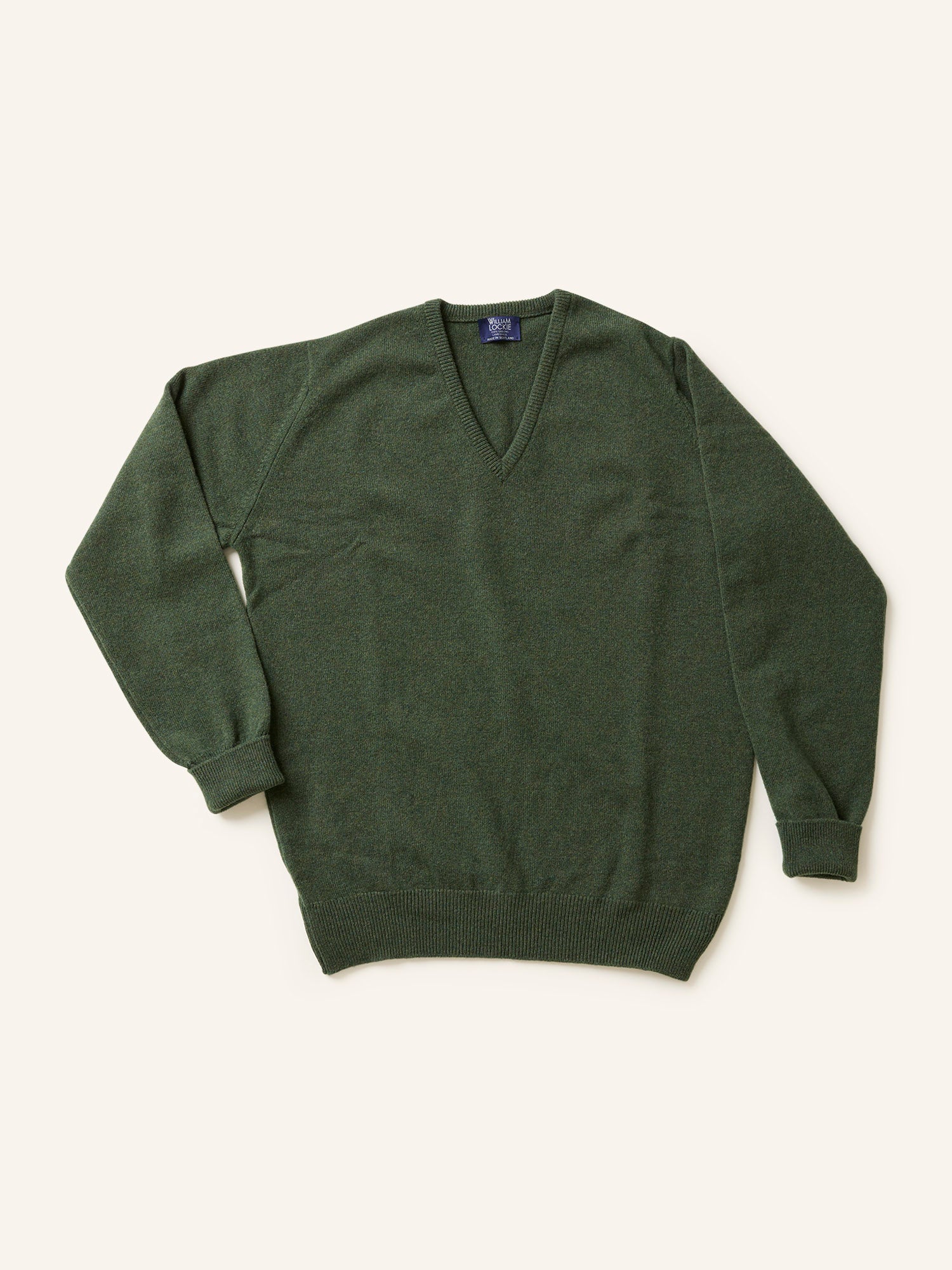 Lambswool Vee-neck Rosemary