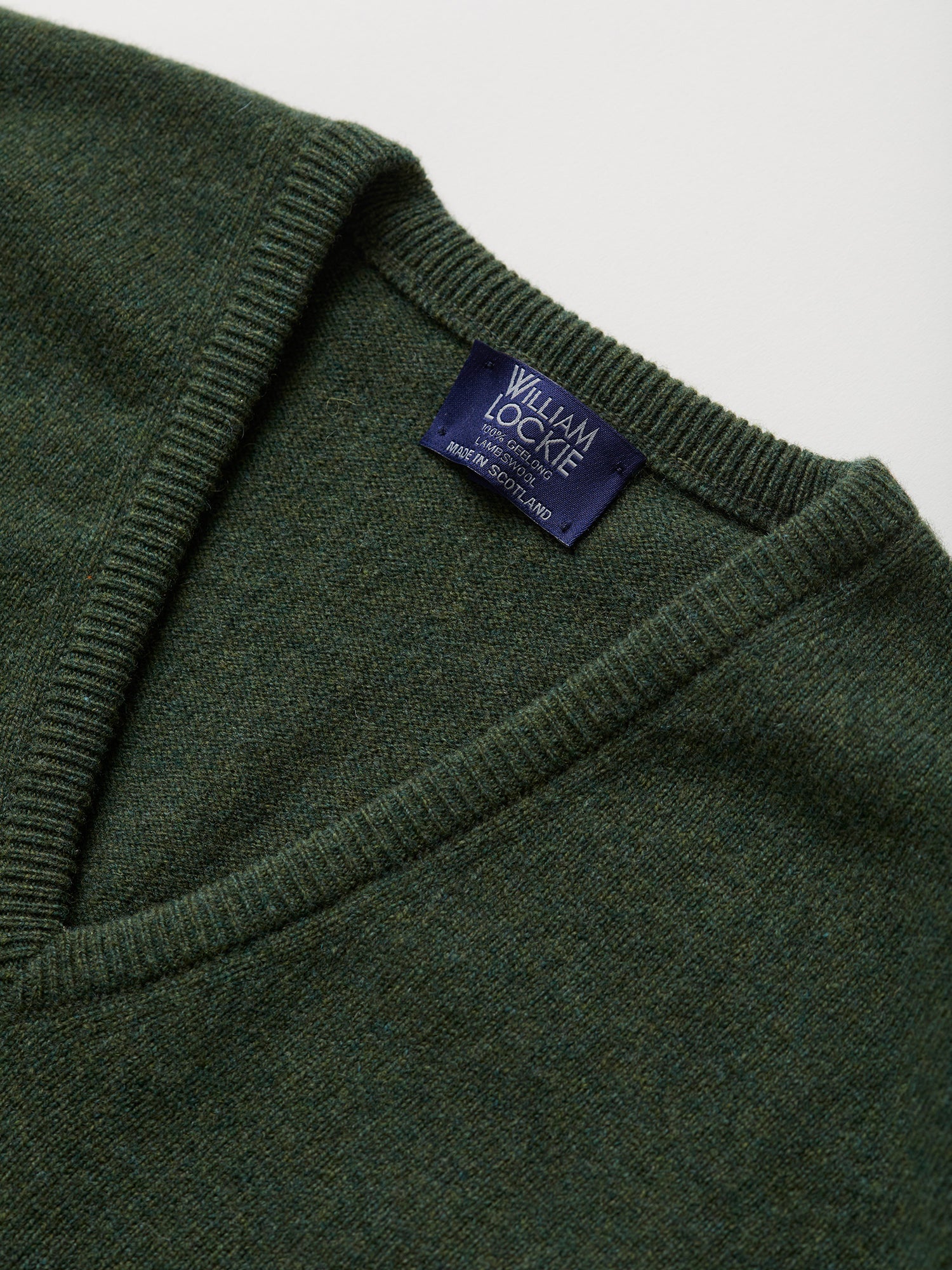 Lambswool Vee Neck Rosemary