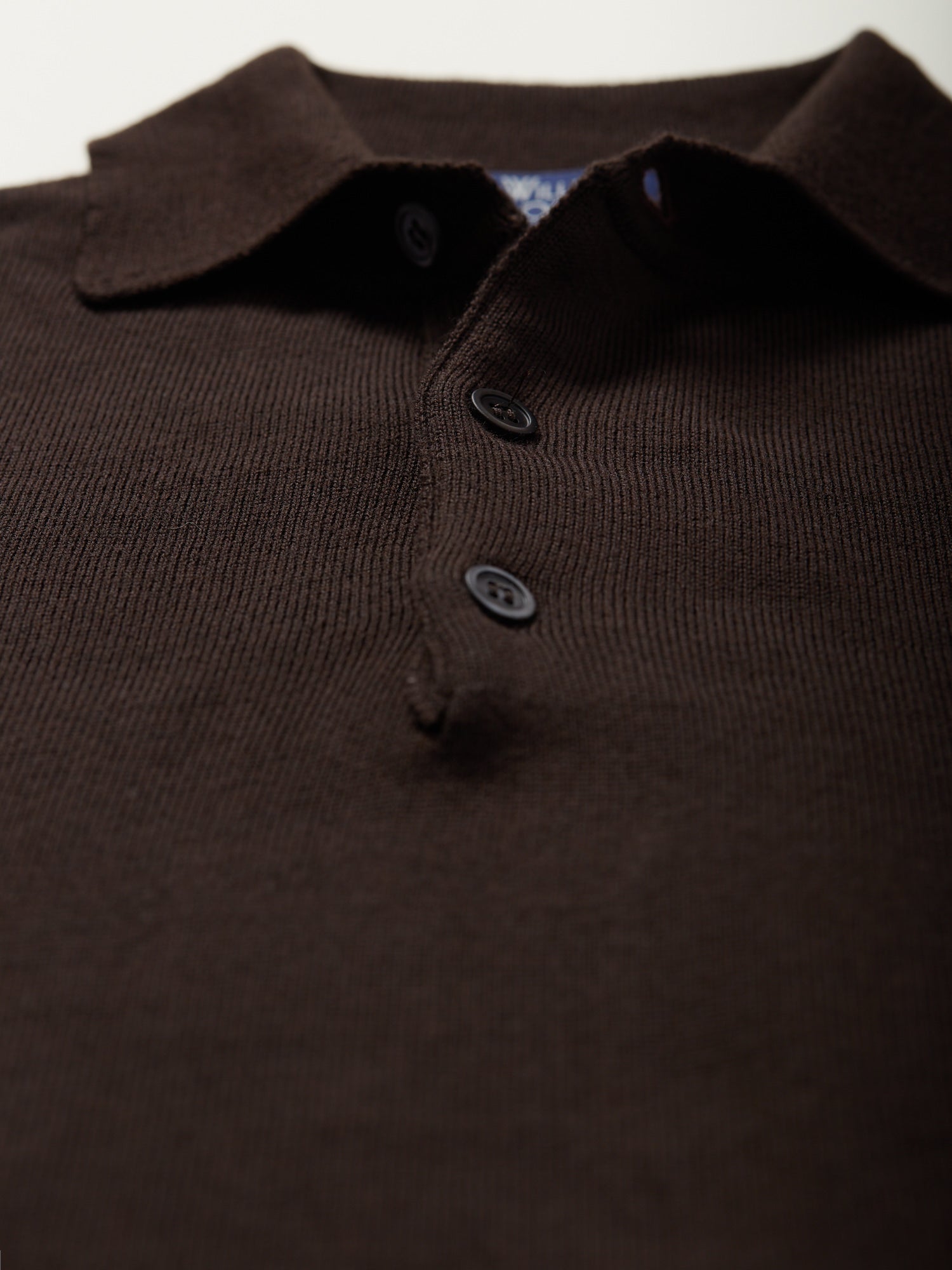 Merino Polo Neck Brown