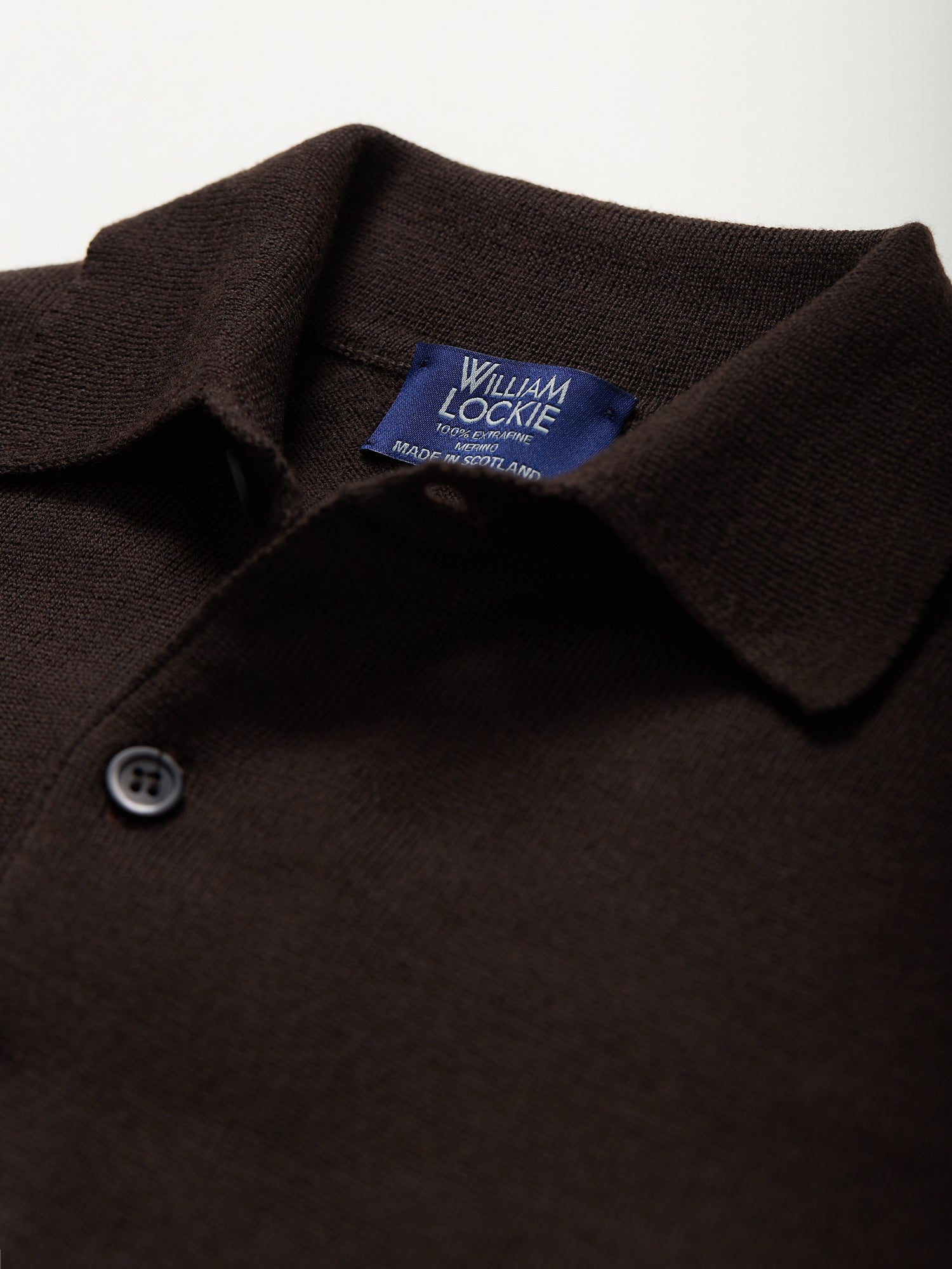 Merino Polo Neck Brown