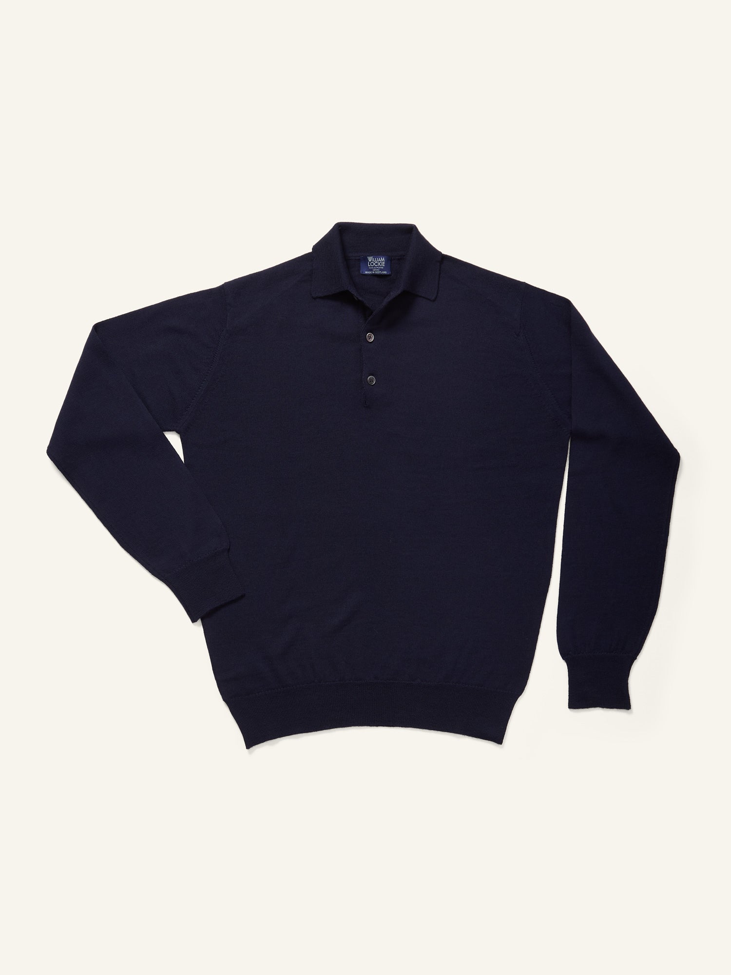 Merino Polo Neck Navy