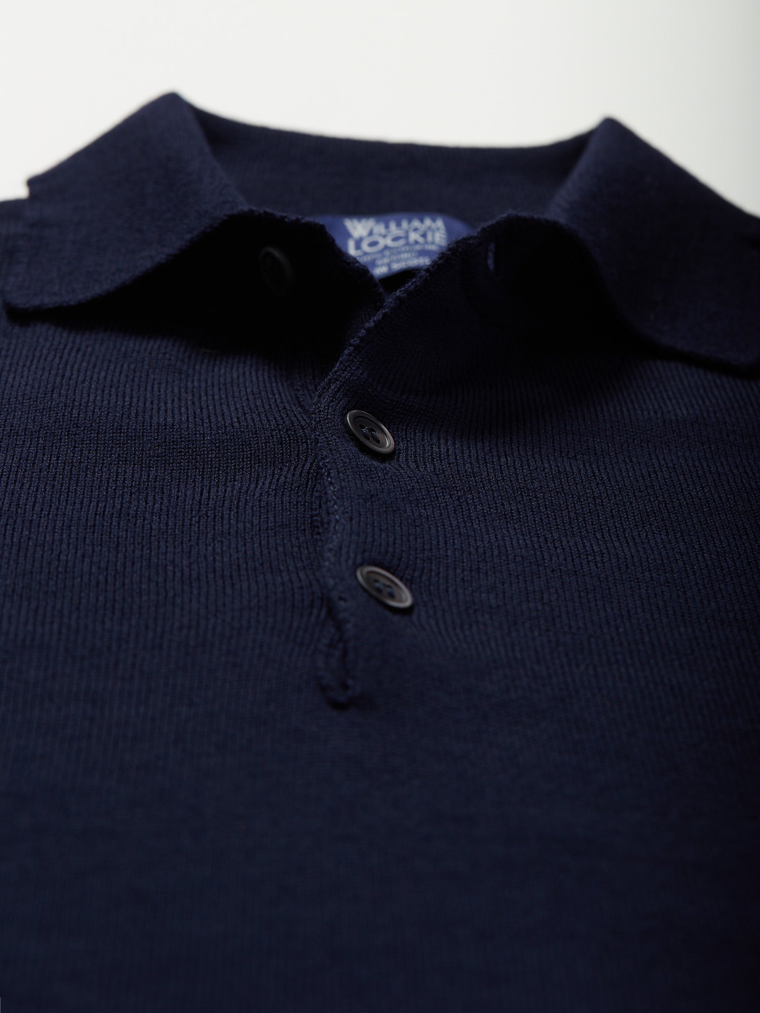 Merino Polo Neck Navy