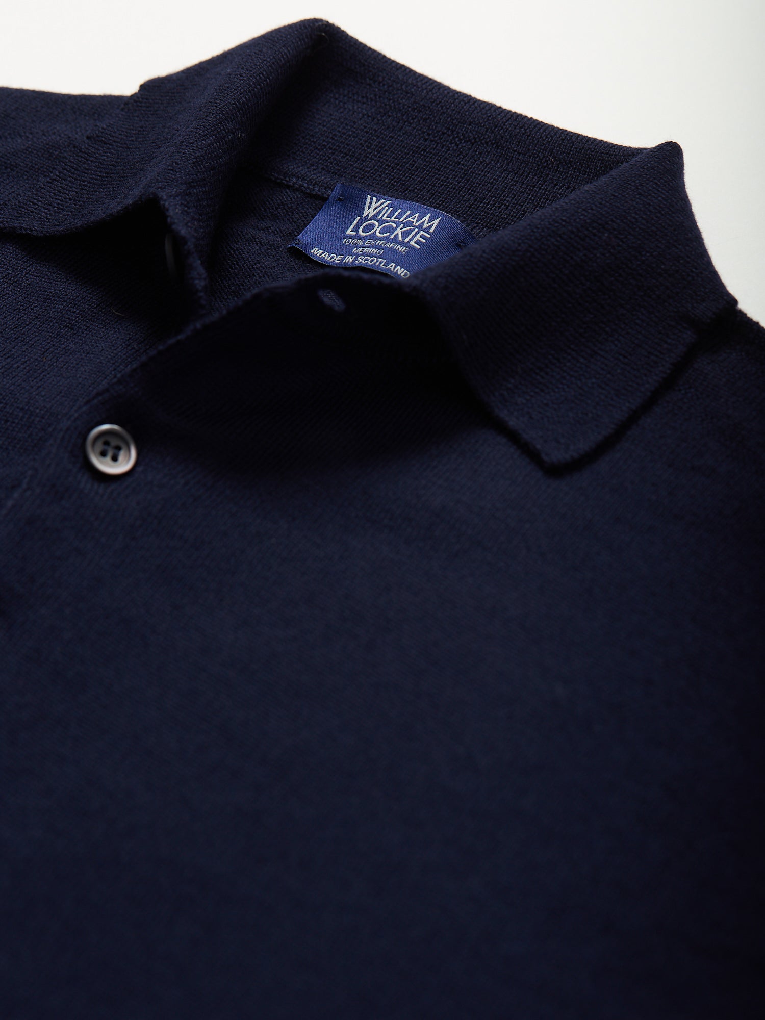 Merino Polo Neck Navy