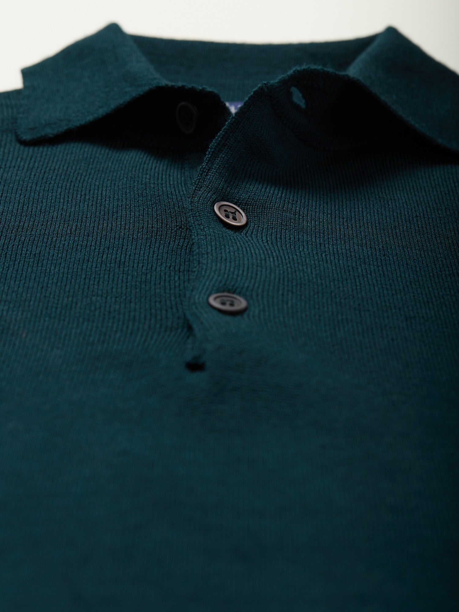 Merino Polo Neck Tartan Green